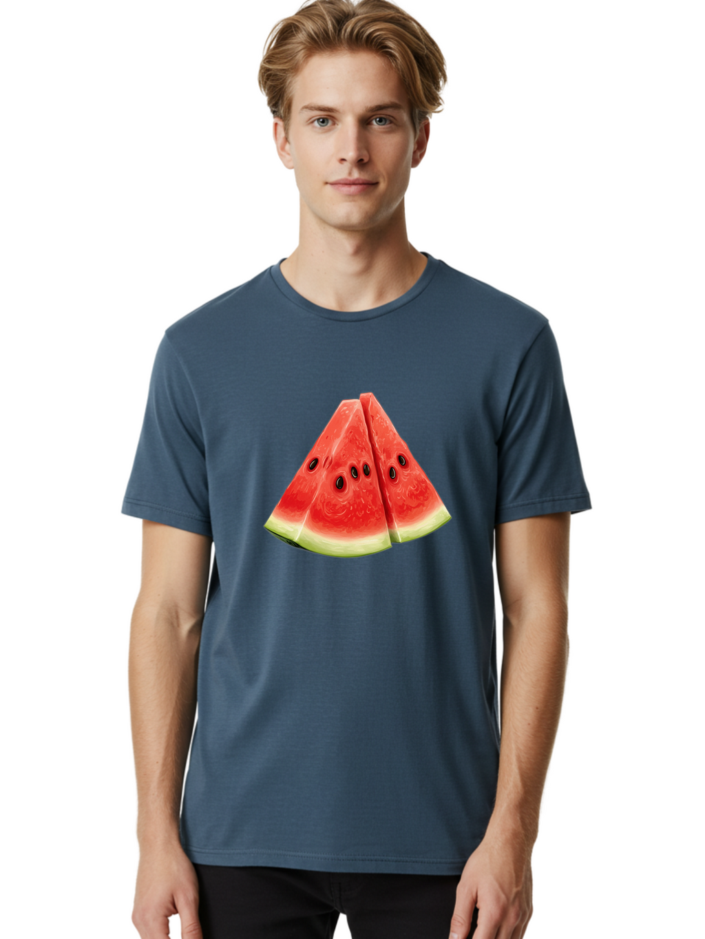 Watermelon-Slices Men'S Graphic Tee, 100% Cotton, Comfortable Casual Summer Wear, Machine Washable, Vintage Camera, Old Camera, Antique Camera, Black Camera, Classic Photography, Photography Equipment, Nostalgic Device, Film Camera, Camera Art Baf643
