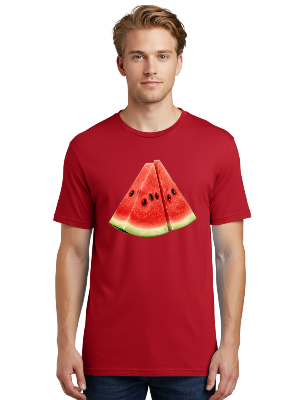 Watermelon-Slices Men'S Graphic Tee, 100% Cotton, Comfortable Casual Summer Wear, Machine Washable, Vintage Camera, Old Camera, Antique Camera, Black Camera, Classic Photography, Photography Equipment, Nostalgic Device, Film Camera, Camera Art Baf643