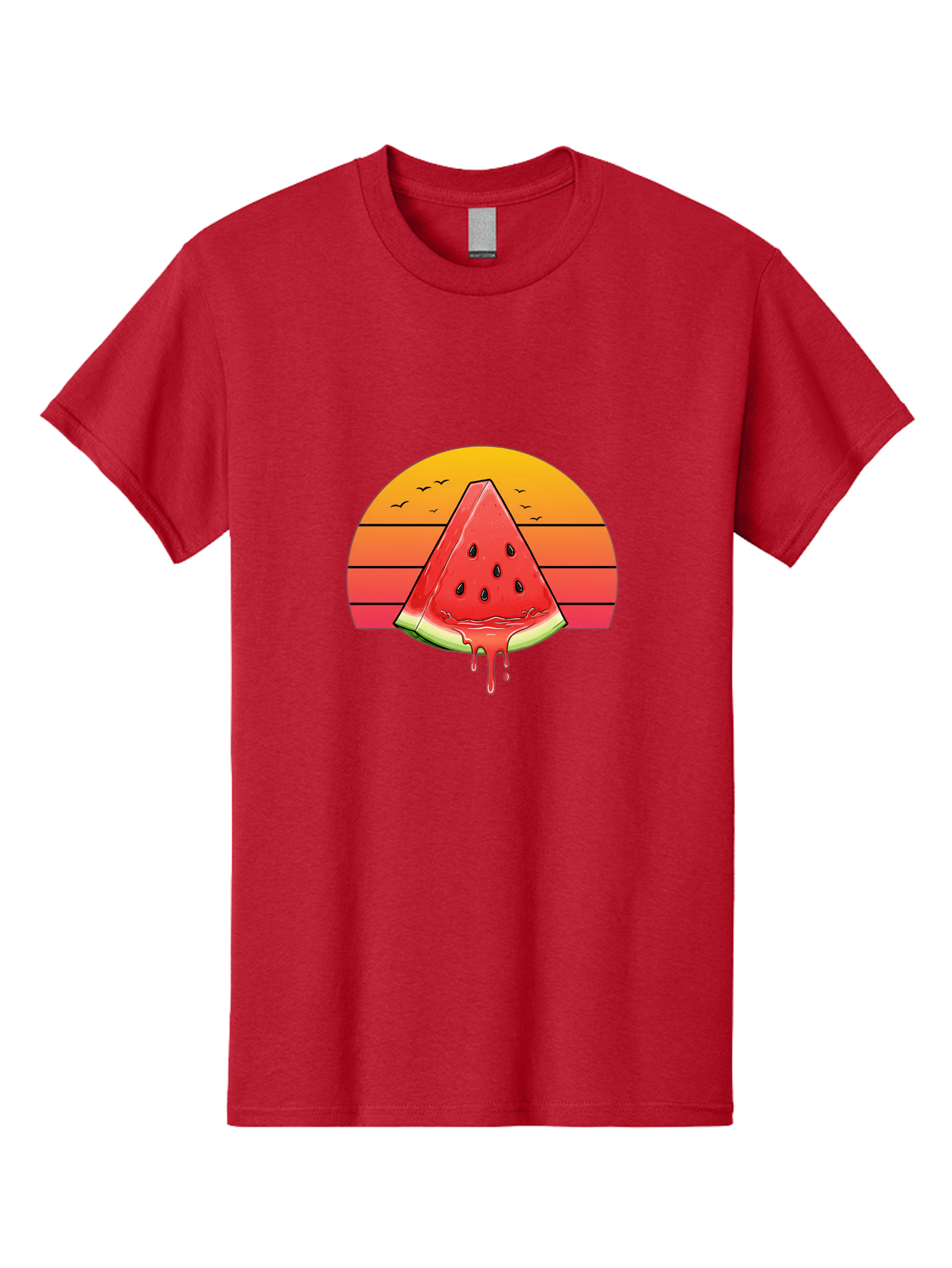 Watermelon-Sunset Men'S Graphic Tee, 100% Cotton, Comfortable Casual Summer Wear, Machine Washable, Vintage Camera, Old Camera, Antique Camera, Black Camera, Classic Photography, Photography Equipment, Nostalgic Device, Film Camera, Camera Art Baf644
