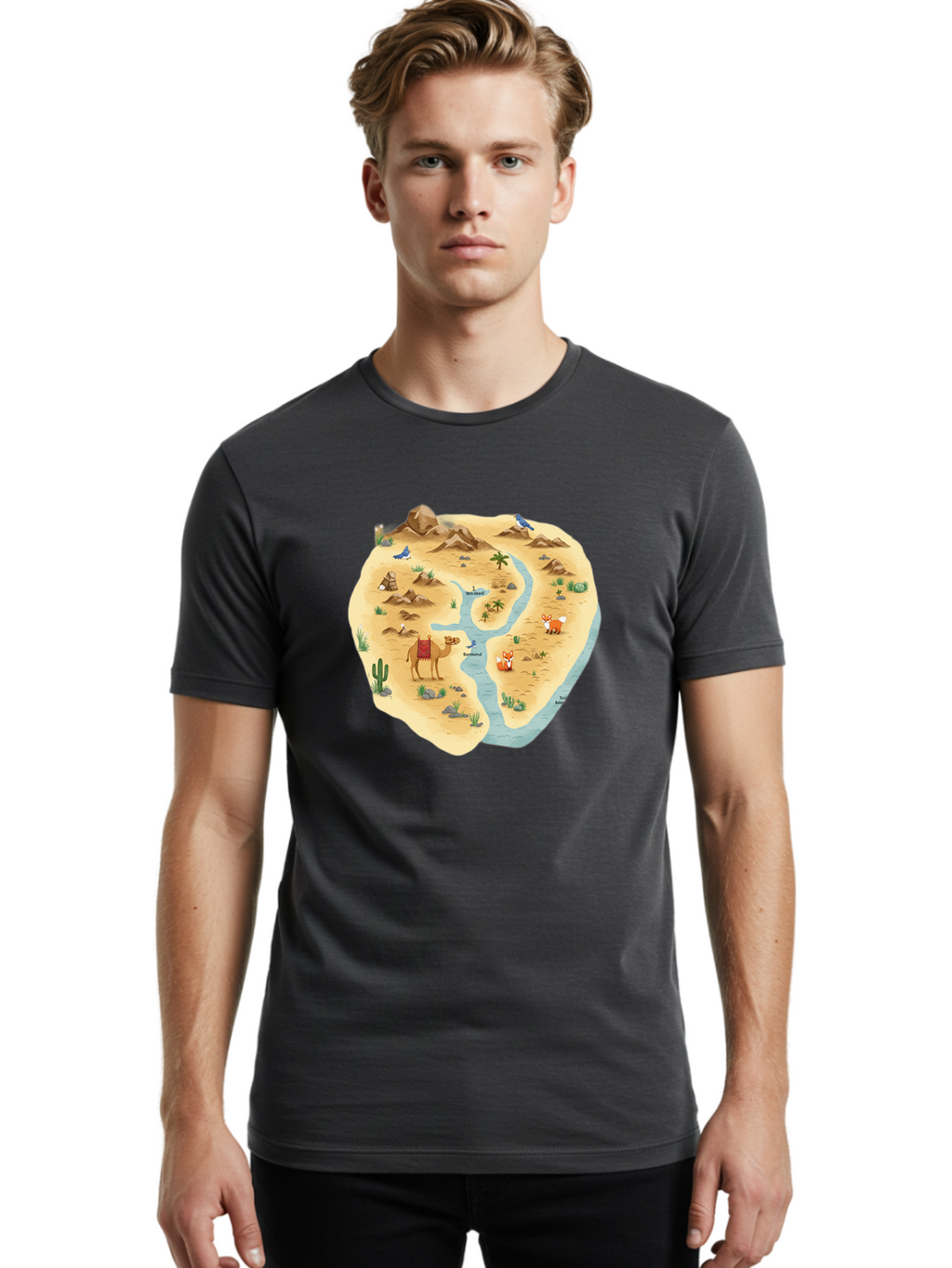Watershall Men'S Graphic Tee, 100% Cotton, Comfortable Casual Summer Wear, Machine Washable, Vintage Camera, Old Camera, Antique Camera, Black Camera, Classic Photography, Photography Equipment, Nostalgic Device, Film Camera, Camera Art Baf645