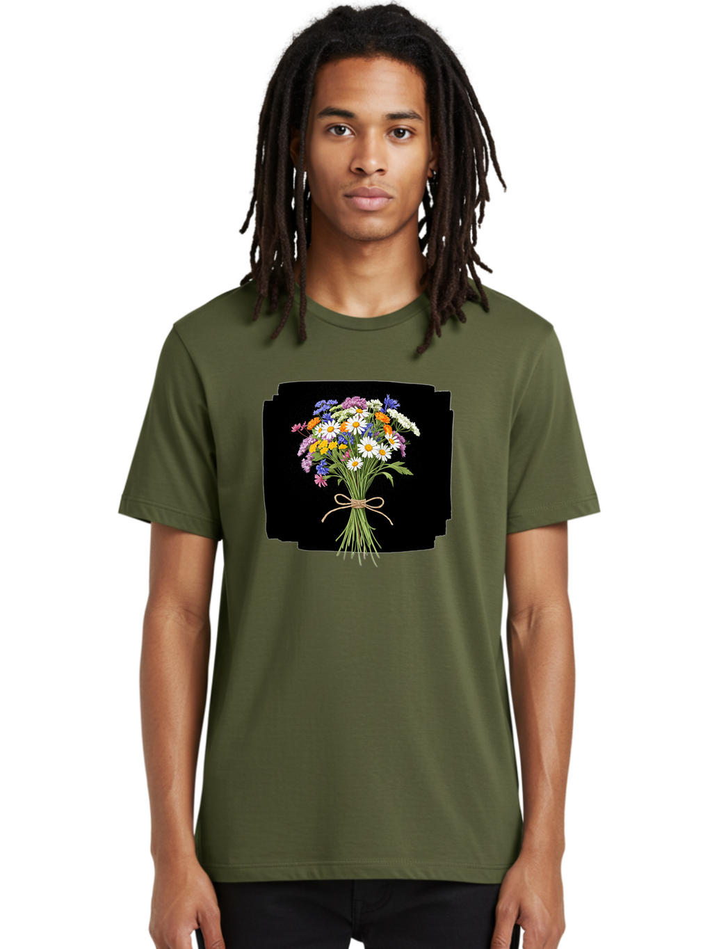 Wildflower-Bouquet-13 Men'S Graphic Tee, 100% Cotton, Comfortable Casual Summer Wear, Machine Washable, Vintage Camera, Old Camera, Antique Camera, Black Camera, Classic Photography, Photography Equipment, Nostalgic Device, Film Camera, Baf653