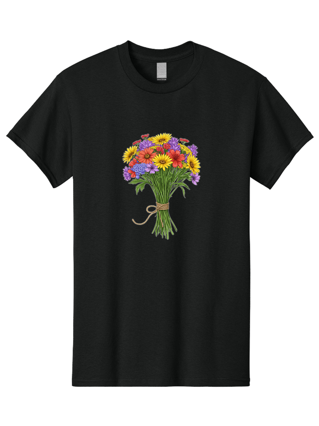 Wildflower-Bouquet-4 Men'S Graphic Tee, 100% Cotton, Comfortable Casual Summer Wear, Machine Washable, Vintage Camera, Old Camera, Antique Camera, Black Camera, Classic Photography, Photography Equipment, Nostalgic Device, Film Camera, Baf657