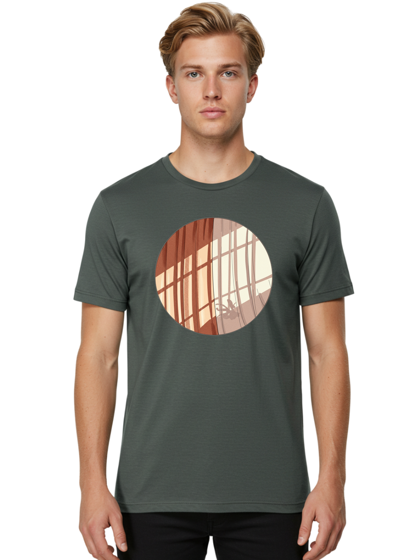 Window-Curtain-Shadows Men'S Graphic Tee, 100% Cotton, Comfortable Casual Summer Wear, Machine Washable, Vintage Camera, Old Camera, Antique Camera, Black Camera, Classic Photography, Photography Equipment, Nostalgic Device, Film Camera, Baf664