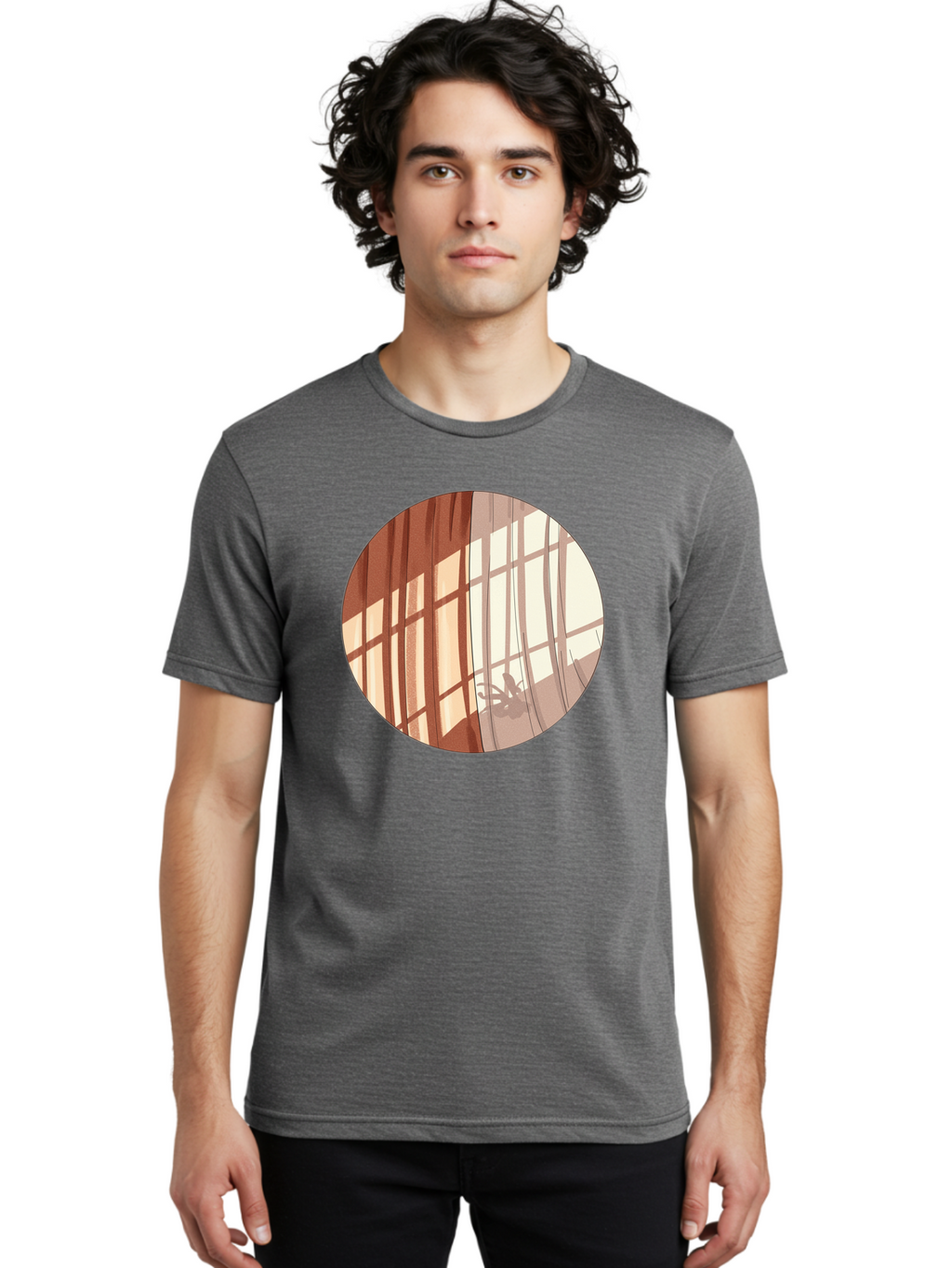 Window-Curtain-Shadows Men'S Graphic Tee, 100% Cotton, Comfortable Casual Summer Wear, Machine Washable, Vintage Camera, Old Camera, Antique Camera, Black Camera, Classic Photography, Photography Equipment, Nostalgic Device, Film Camera, Baf664