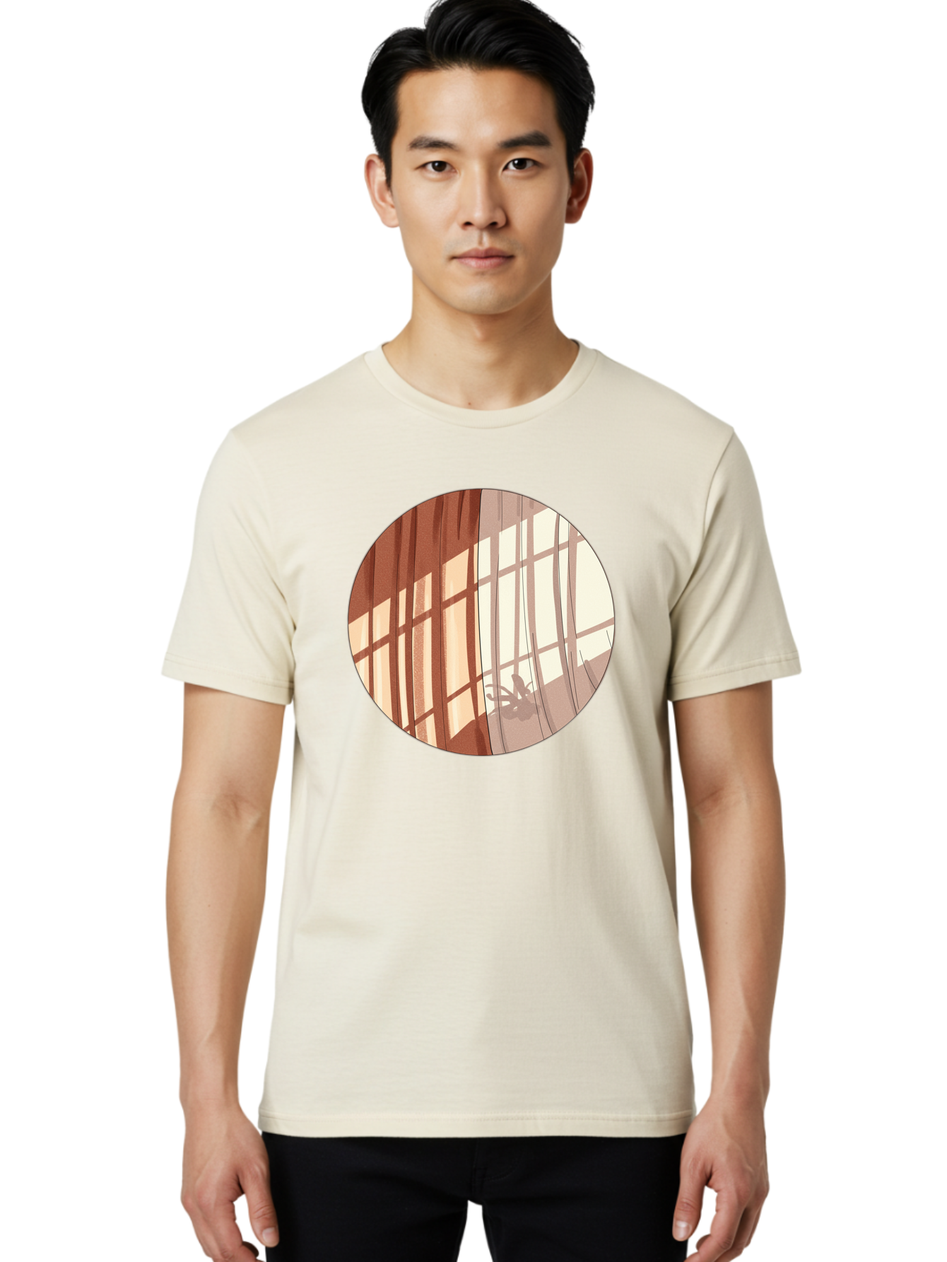 Window-Curtain-Shadows Men'S Graphic Tee, 100% Cotton, Comfortable Casual Summer Wear, Machine Washable, Vintage Camera, Old Camera, Antique Camera, Black Camera, Classic Photography, Photography Equipment, Nostalgic Device, Film Camera, Baf664