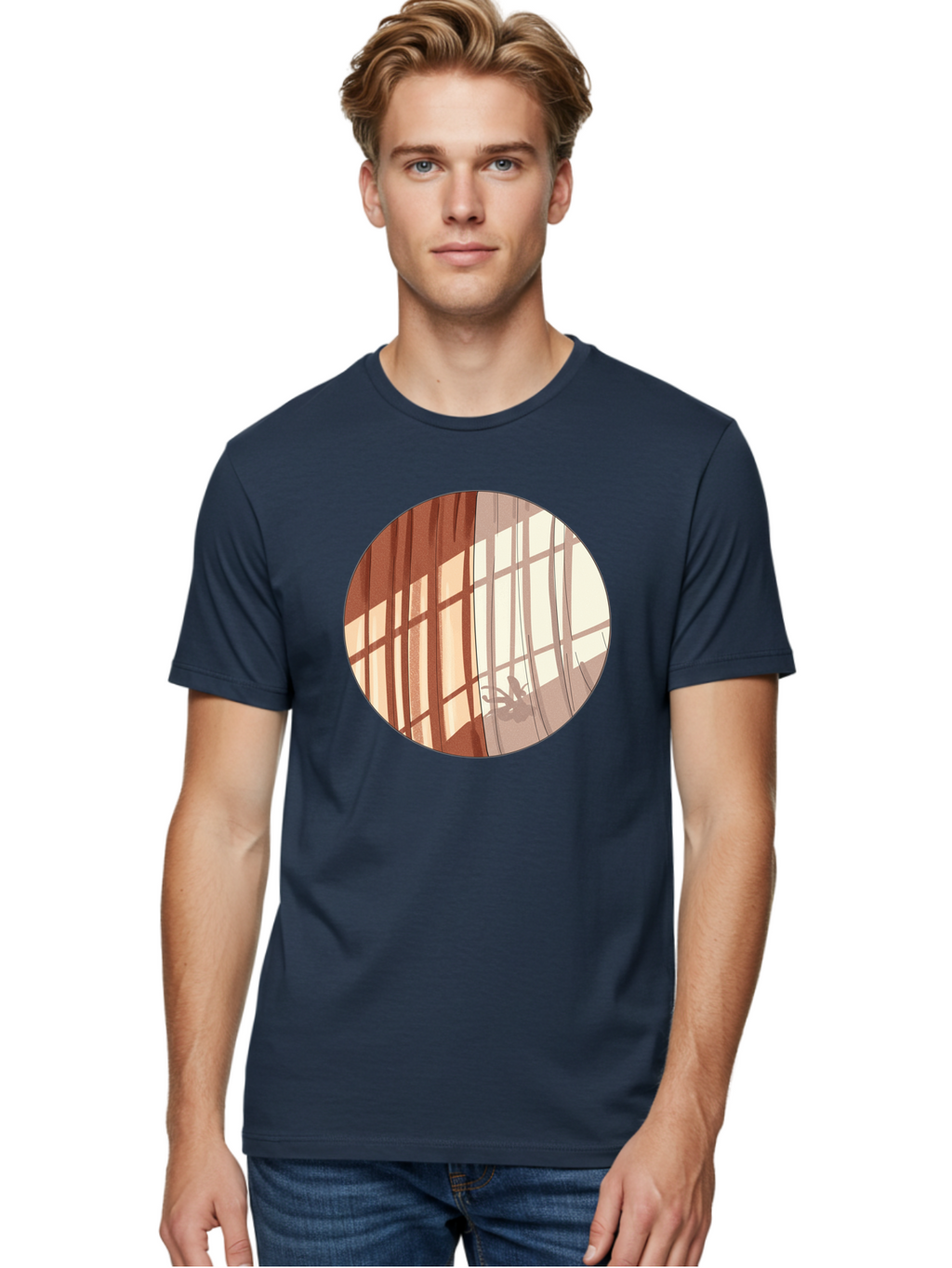 Window-Curtain-Shadows Men'S Graphic Tee, 100% Cotton, Comfortable Casual Summer Wear, Machine Washable, Vintage Camera, Old Camera, Antique Camera, Black Camera, Classic Photography, Photography Equipment, Nostalgic Device, Film Camera, Baf664