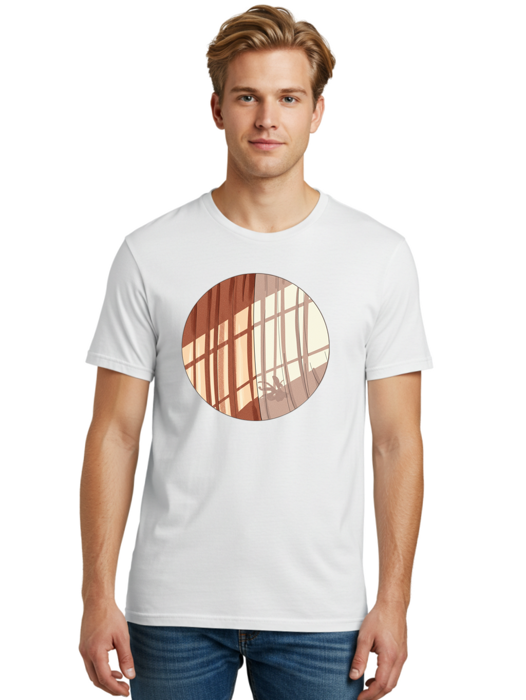 Window-Curtain-Shadows Men'S Graphic Tee, 100% Cotton, Comfortable Casual Summer Wear, Machine Washable, Vintage Camera, Old Camera, Antique Camera, Black Camera, Classic Photography, Photography Equipment, Nostalgic Device, Film Camera, Baf664