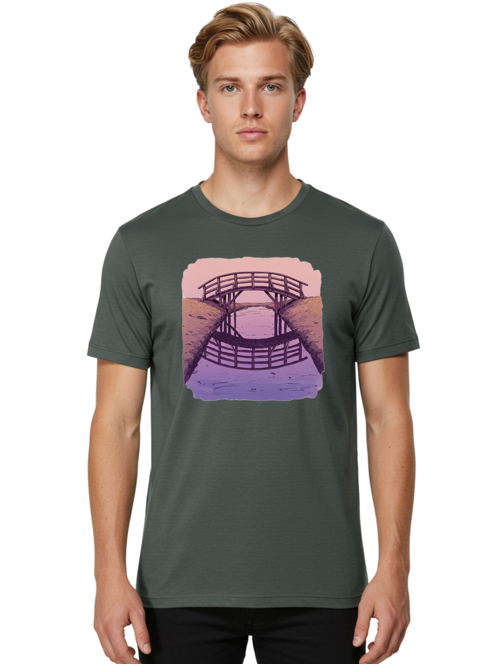 Wooden-Bridge Men'S Graphic Tee, 100% Cotton, Comfortable Casual Summer Wear, Machine Washable, Vintage Camera, Old Camera, Antique Camera, Black Camera, Classic Photography, Photography Equipment, Nostalgic Device, Film Camera, Camera Art Baf672