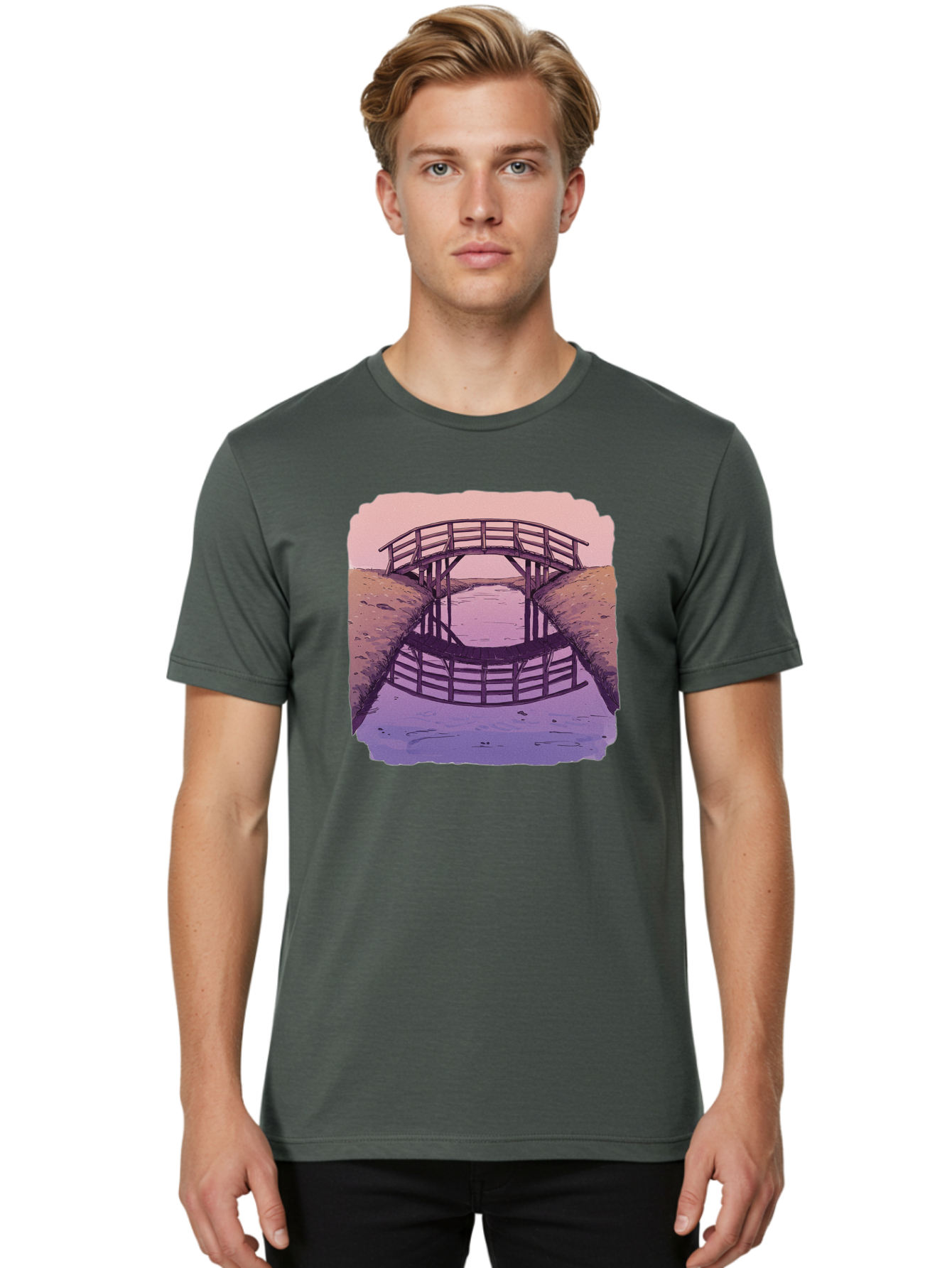 Wooden-Bridge Men'S Graphic Tee, 100% Cotton, Comfortable Casual Summer Wear, Machine Washable, Vintage Camera, Old Camera, Antique Camera, Black Camera, Classic Photography, Photography Equipment, Nostalgic Device, Film Camera, Camera Art Baf672