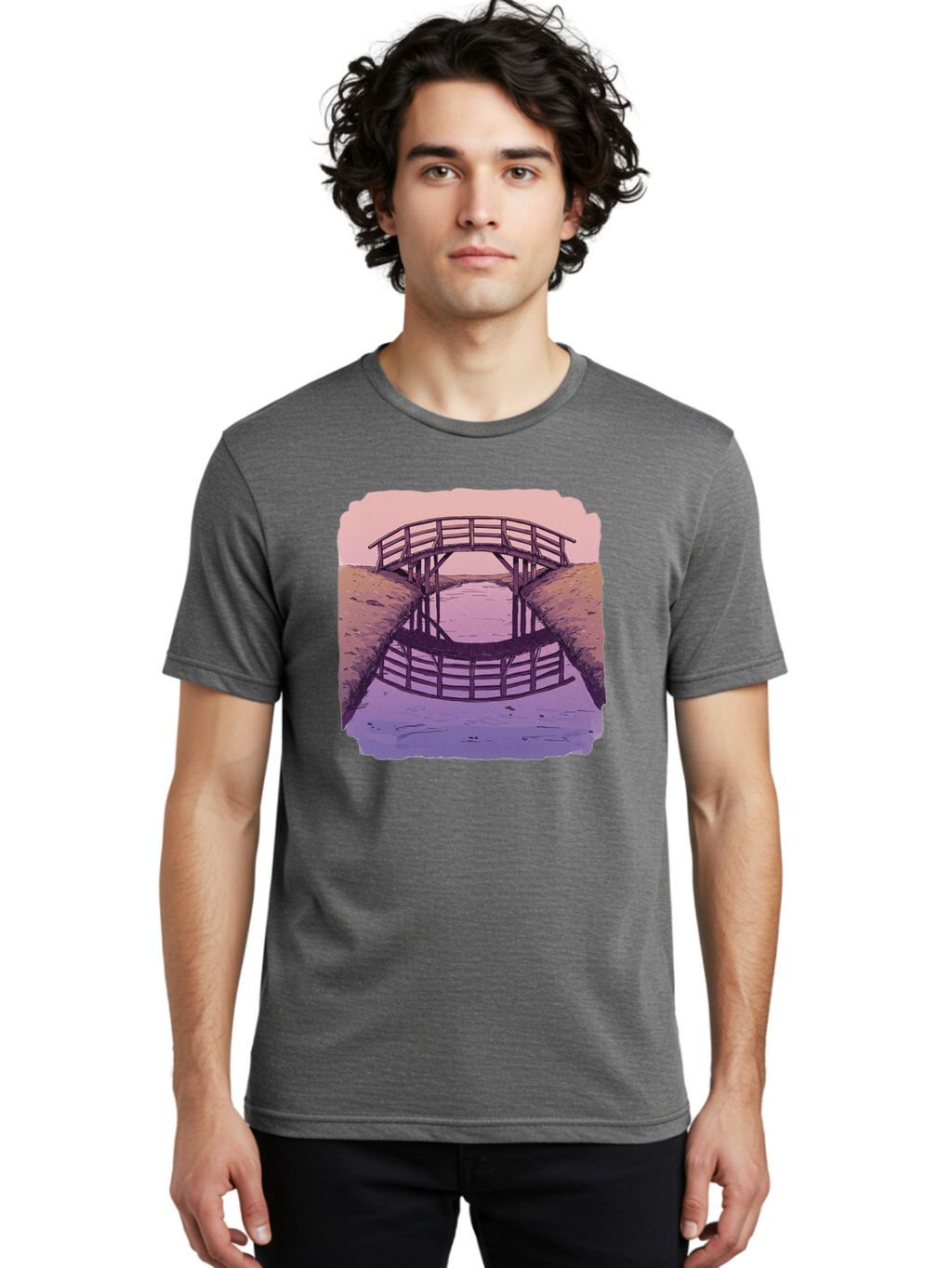Wooden-Bridge Men'S Graphic Tee, 100% Cotton, Comfortable Casual Summer Wear, Machine Washable, Vintage Camera, Old Camera, Antique Camera, Black Camera, Classic Photography, Photography Equipment, Nostalgic Device, Film Camera, Camera Art Baf672