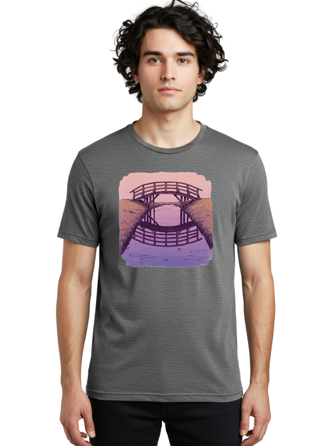Wooden-Bridge Men'S Graphic Tee, 100% Cotton, Comfortable Casual Summer Wear, Machine Washable, Vintage Camera, Old Camera, Antique Camera, Black Camera, Classic Photography, Photography Equipment, Nostalgic Device, Film Camera, Camera Art Baf672