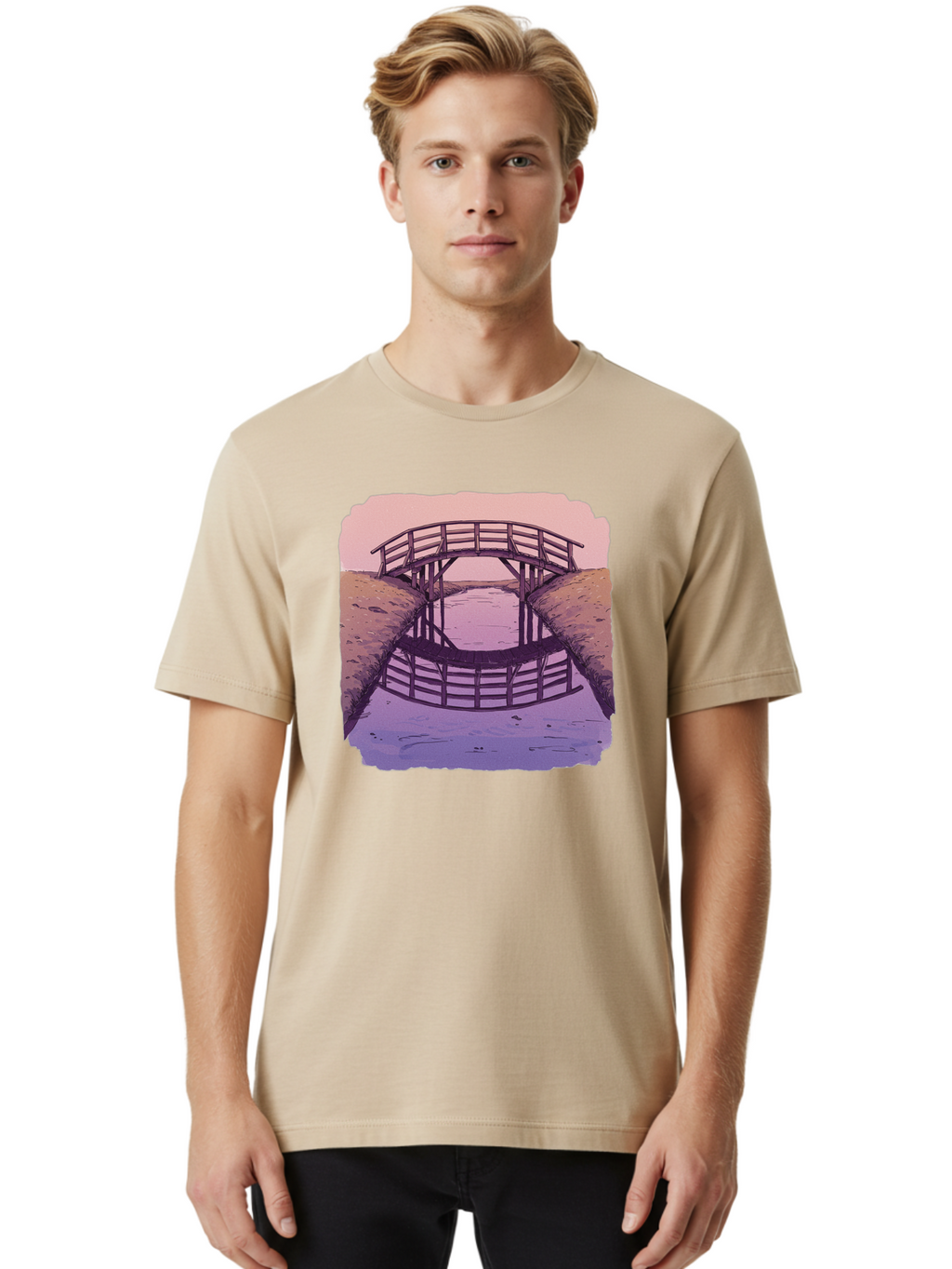 Wooden-Bridge Men'S Graphic Tee, 100% Cotton, Comfortable Casual Summer Wear, Machine Washable, Vintage Camera, Old Camera, Antique Camera, Black Camera, Classic Photography, Photography Equipment, Nostalgic Device, Film Camera, Camera Art Baf672