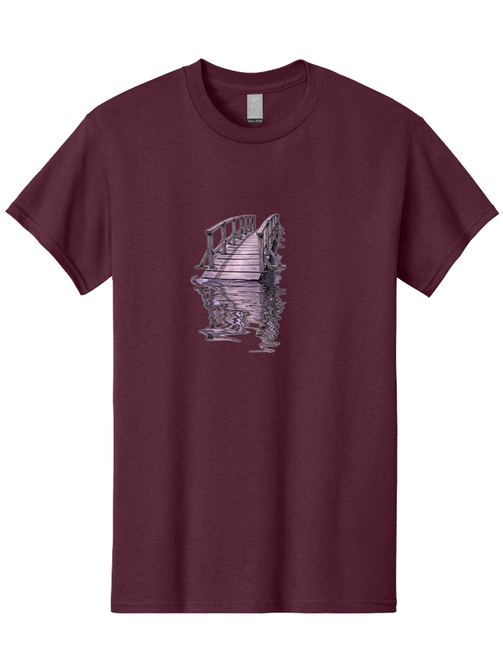 Wooden-Dock-Reflection Men'S Graphic Tee, 100% Cotton, Comfortable Casual Summer Wear, Machine Washable, Vintage Camera, Old Camera, Antique Camera, Black Camera, Classic Photography, Photography Equipment, Nostalgic Device, Film Camera, Baf673