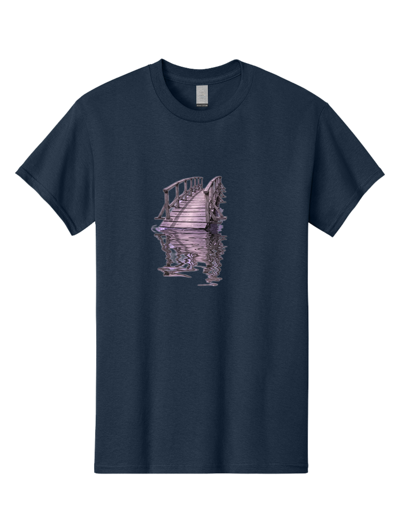 Wooden-Dock-Reflection Men'S Graphic Tee, 100% Cotton, Comfortable Casual Summer Wear, Machine Washable, Vintage Camera, Old Camera, Antique Camera, Black Camera, Classic Photography, Photography Equipment, Nostalgic Device, Film Camera, Baf673