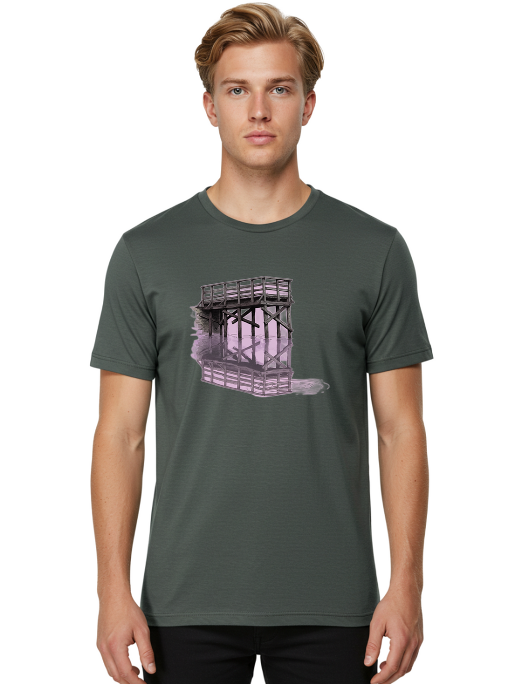 Wooden-Structure Men'S Graphic Tee, 100% Cotton, Comfortable Casual Summer Wear, Machine Washable, Vintage Camera, Old Camera, Antique Camera, Black Camera, Classic Photography, Photography Equipment, Nostalgic Device, Film Camera, Camera Art Baf674