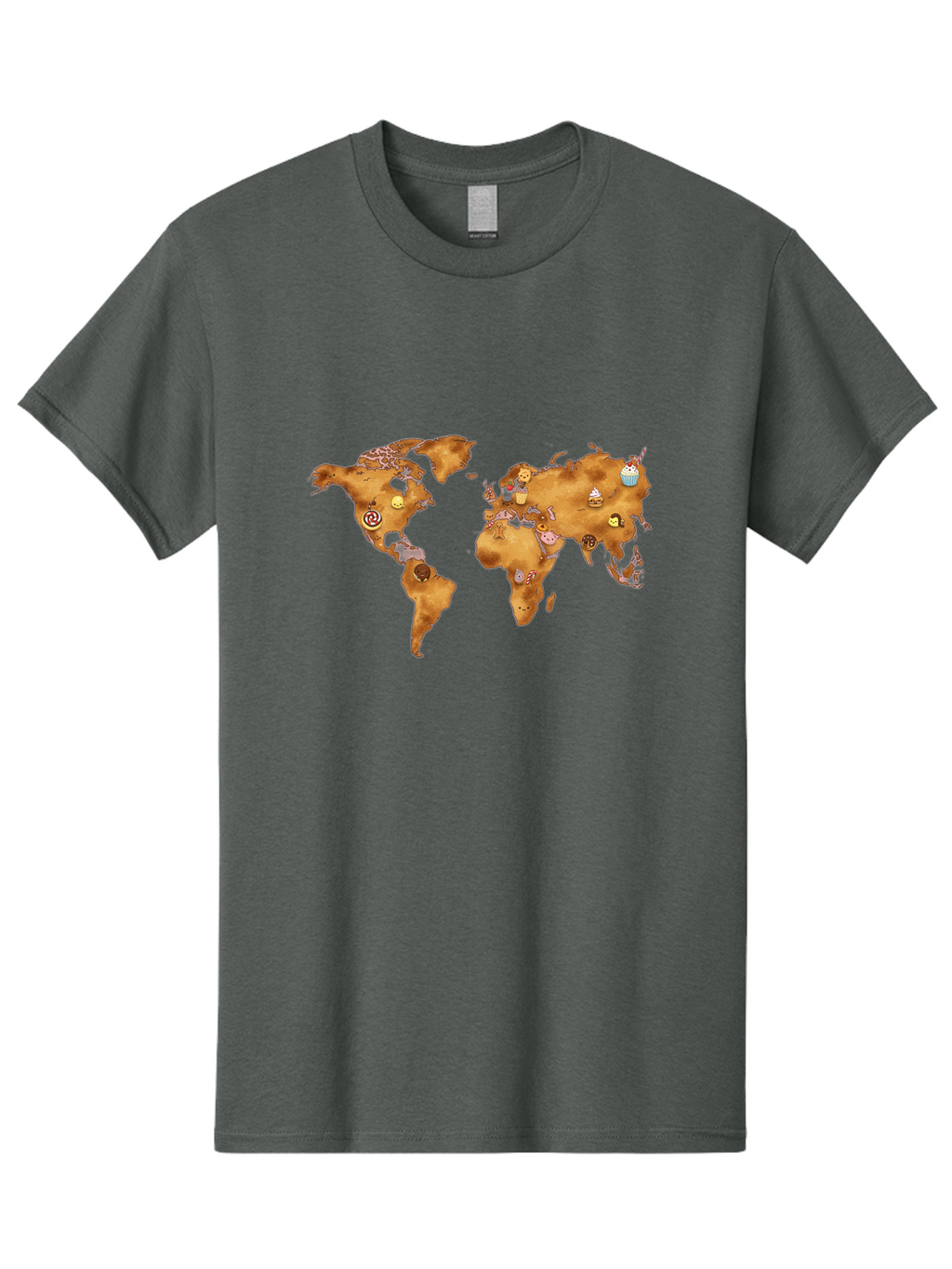 World-Map-With-Cupcakes Men'S Graphic Tee, 100% Cotton, Comfortable Casual Summer Wear, Machine Washable, Vintage Camera, Old Camera, Antique Camera, Black Camera, Classic Photography, Photography Equipment, Nostalgic Device, Film Camera, Baf676