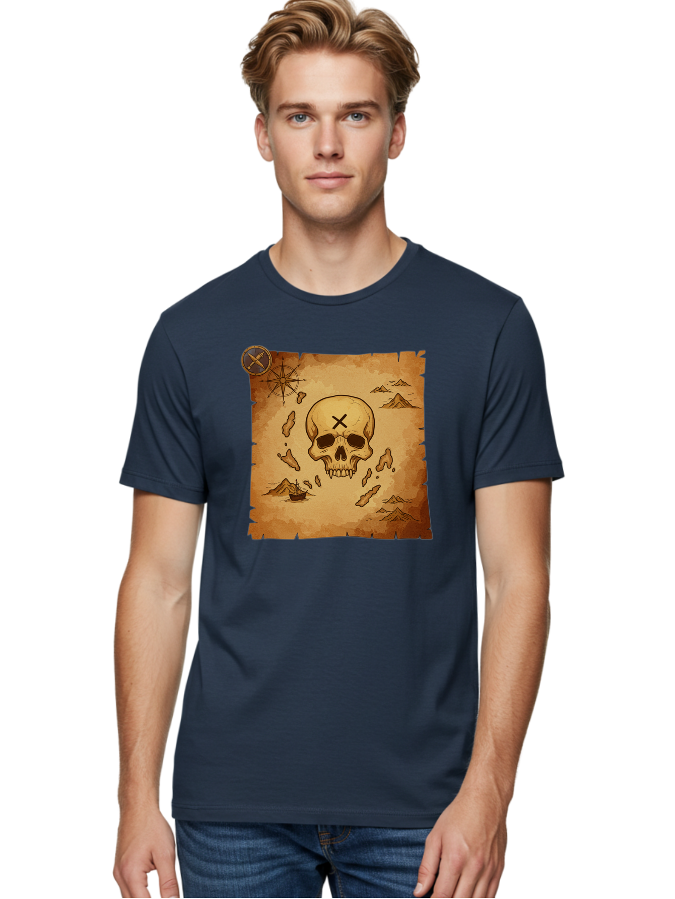 X-Marks-The-Spot Men'S Graphic Tee, 100% Cotton, Comfortable Casual Summer Wear, Machine Washable, Vintage Camera, Old Camera, Antique Camera, Black Camera, Classic Photography, Photography Equipment, Nostalgic Device, Film Camera, Camera Art Baf678