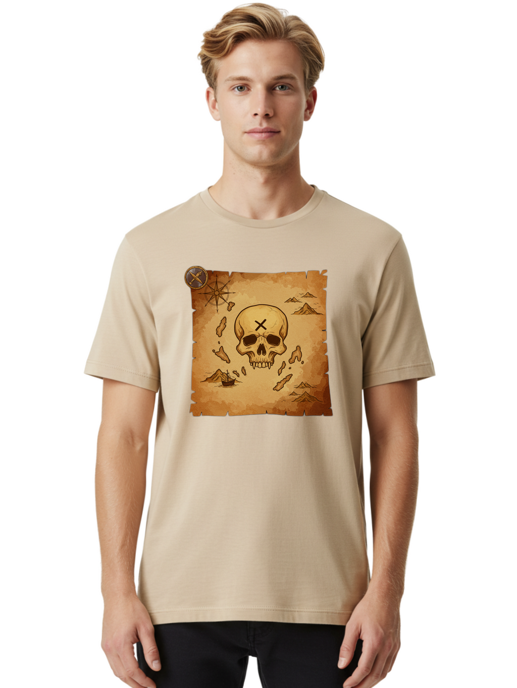 X-Marks-The-Spot Men'S Graphic Tee, 100% Cotton, Comfortable Casual Summer Wear, Machine Washable, Vintage Camera, Old Camera, Antique Camera, Black Camera, Classic Photography, Photography Equipment, Nostalgic Device, Film Camera, Camera Art Baf678