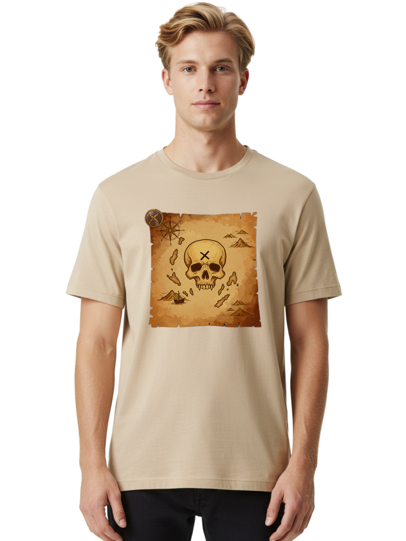X-Marks-The-Spot Men'S Graphic Tee, 100% Cotton, Comfortable Casual Summer Wear, Machine Washable, Vintage Camera, Old Camera, Antique Camera, Black Camera, Classic Photography, Photography Equipment, Nostalgic Device, Film Camera, Camera Art Baf678