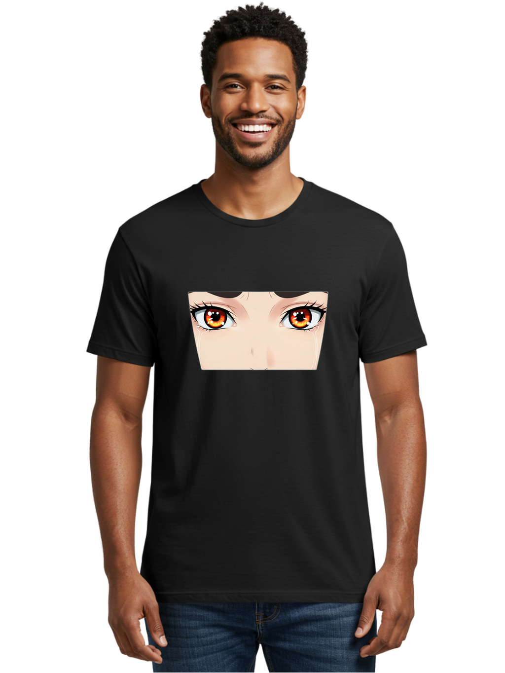 Anime-Eyes Men'S Graphic Tee, 100% Cotton, Comfortable Casual Summer Wear, Machine Washable, Vintage Camera, Old Camera, Antique Camera, Black Camera, Classic Photography, Photography Equipment, Nostalgic Device, Film Camera, Camera Art Baf684