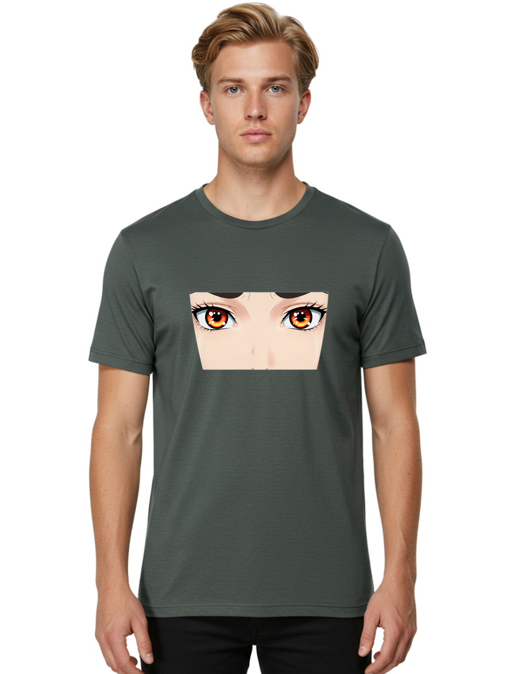 Anime-Eyes Men'S Graphic Tee, 100% Cotton, Comfortable Casual Summer Wear, Machine Washable, Vintage Camera, Old Camera, Antique Camera, Black Camera, Classic Photography, Photography Equipment, Nostalgic Device, Film Camera, Camera Art Baf684