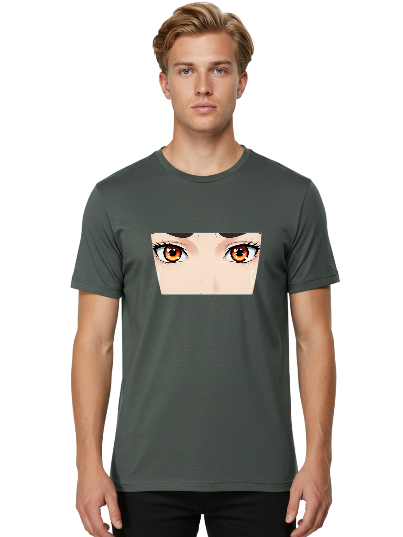 Anime-Eyes Men'S Graphic Tee, 100% Cotton, Comfortable Casual Summer Wear, Machine Washable, Vintage Camera, Old Camera, Antique Camera, Black Camera, Classic Photography, Photography Equipment, Nostalgic Device, Film Camera, Camera Art Baf684