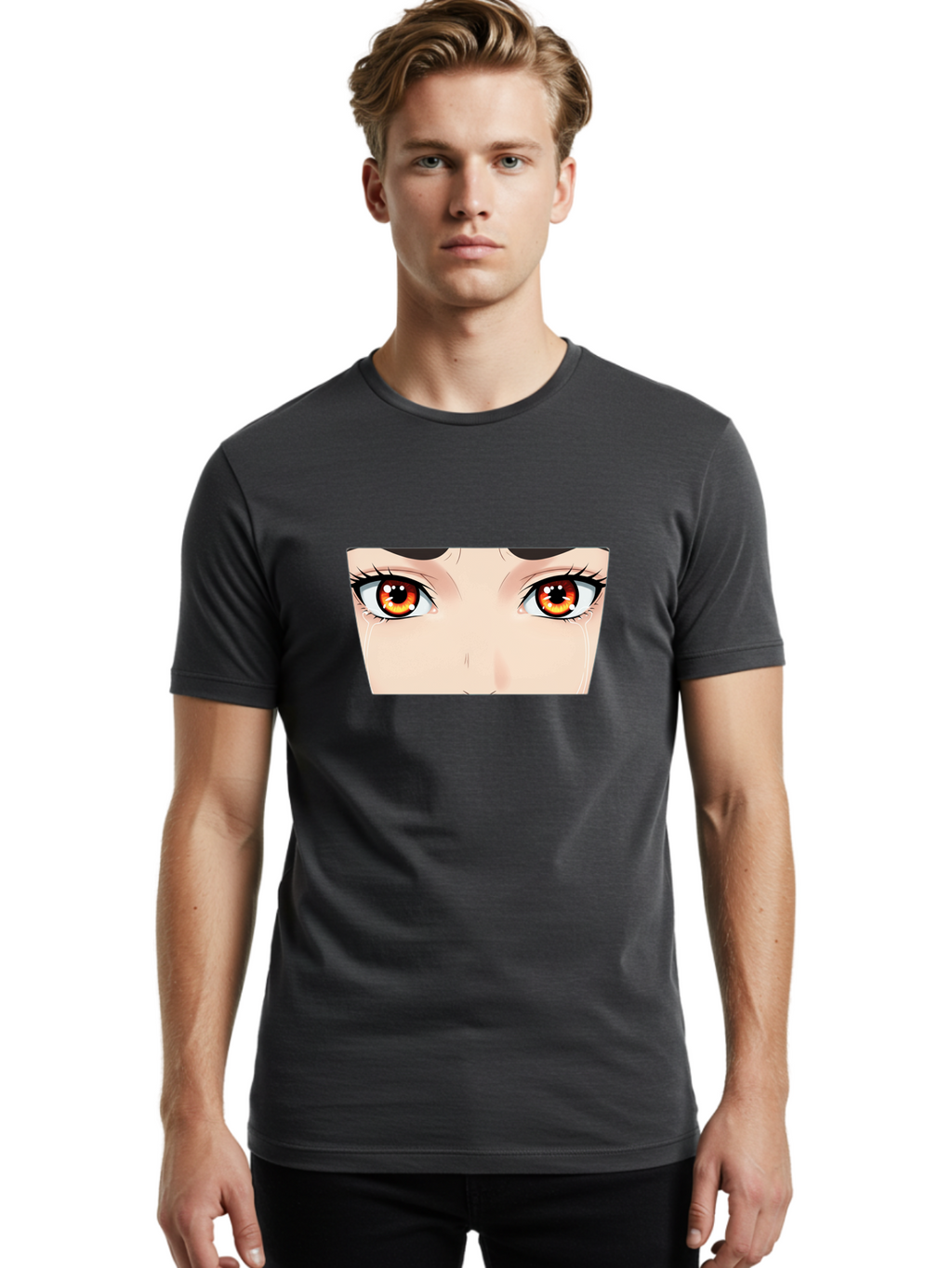 Anime-Eyes Men'S Graphic Tee, 100% Cotton, Comfortable Casual Summer Wear, Machine Washable, Vintage Camera, Old Camera, Antique Camera, Black Camera, Classic Photography, Photography Equipment, Nostalgic Device, Film Camera, Camera Art Baf684