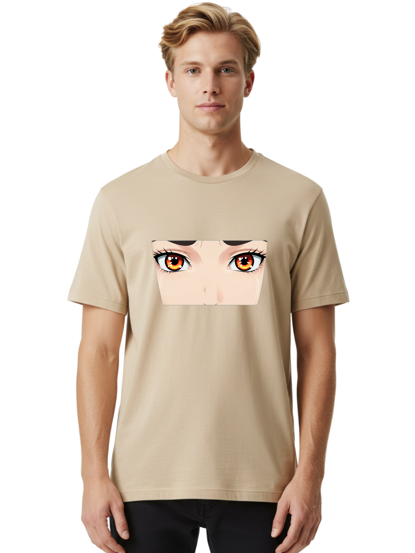 Anime-Eyes Men'S Graphic Tee, 100% Cotton, Comfortable Casual Summer Wear, Machine Washable, Vintage Camera, Old Camera, Antique Camera, Black Camera, Classic Photography, Photography Equipment, Nostalgic Device, Film Camera, Camera Art Baf684
