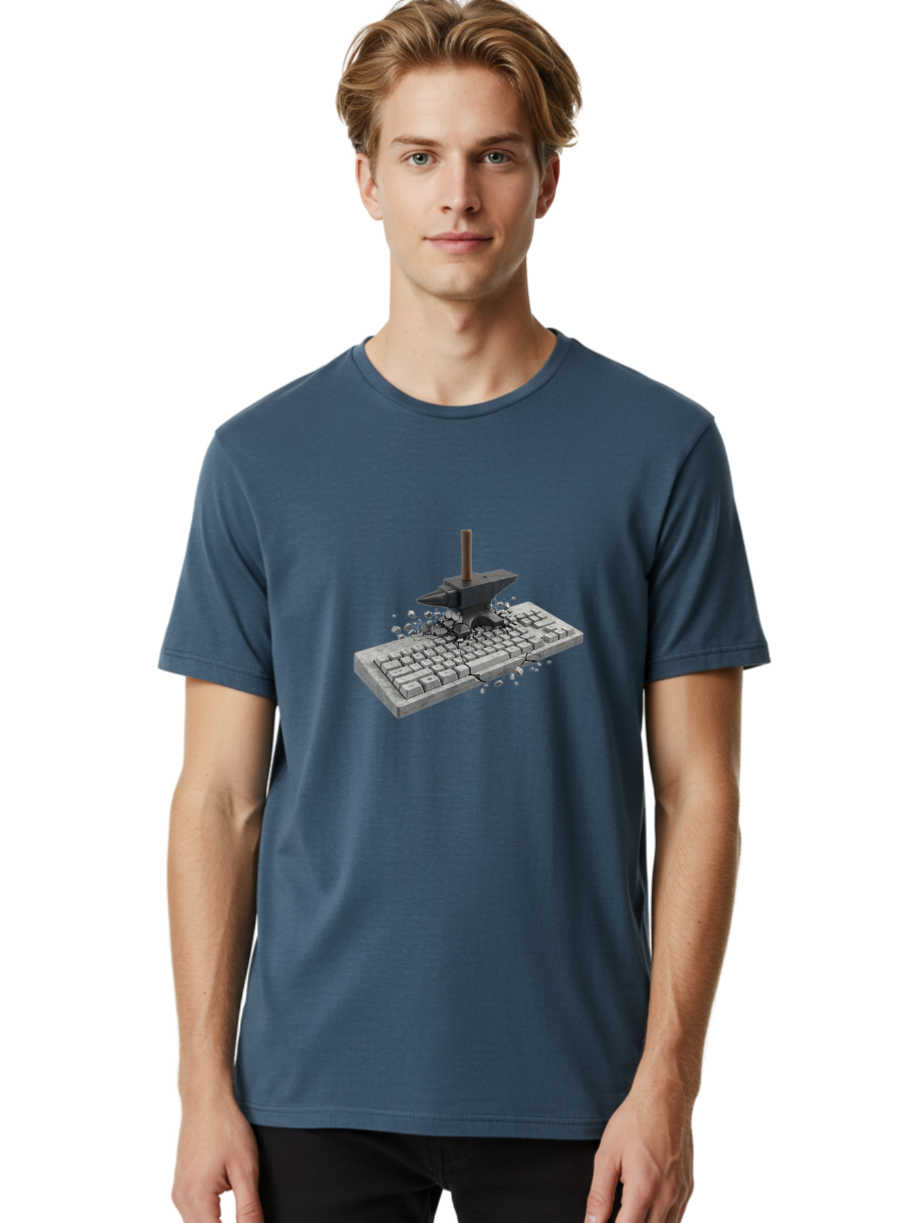 Anvil-Breaking-Keyboard Men'S Graphic Tee, 100% Cotton, Comfortable Casual Summer Wear, Machine Washable, Vintage Camera, Old Camera, Antique Camera, Black Camera, Classic Photography, Photography Equipment, Nostalgic Device, Film Camera, Baf685