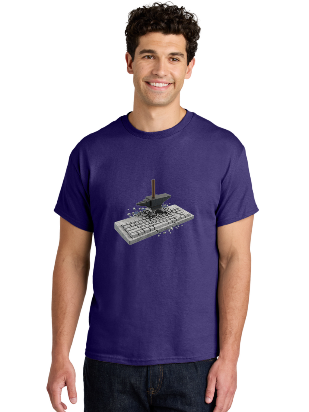 Anvil-Breaking-Keyboard Men'S Graphic Tee, 100% Cotton, Comfortable Casual Summer Wear, Machine Washable, Vintage Camera, Old Camera, Antique Camera, Black Camera, Classic Photography, Photography Equipment, Nostalgic Device, Film Camera, Baf685