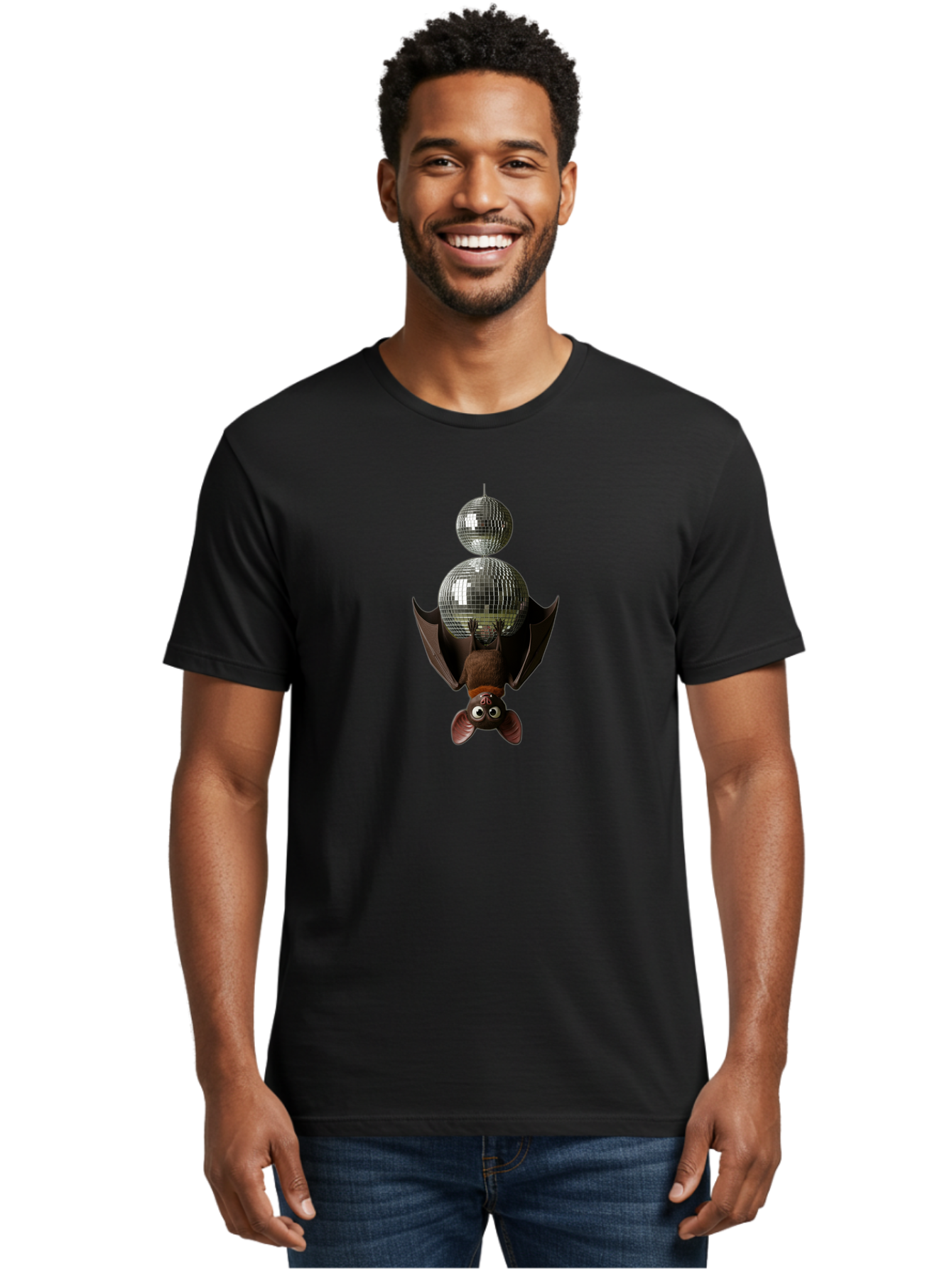 Bat-And-Disco-Balls Men'S Graphic Tee, 100% Cotton, Comfortable Casual Summer Wear, Machine Washable, Vintage Camera, Old Camera, Antique Camera, Black Camera, Classic Photography, Photography Equipment, Nostalgic Device, Film Camera, Baf686