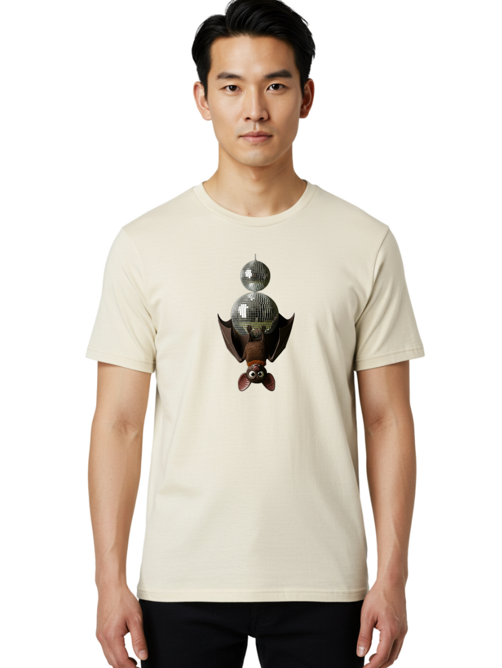 Bat-And-Disco-Balls Men'S Graphic Tee, 100% Cotton, Comfortable Casual Summer Wear, Machine Washable, Vintage Camera, Old Camera, Antique Camera, Black Camera, Classic Photography, Photography Equipment, Nostalgic Device, Film Camera, Baf686