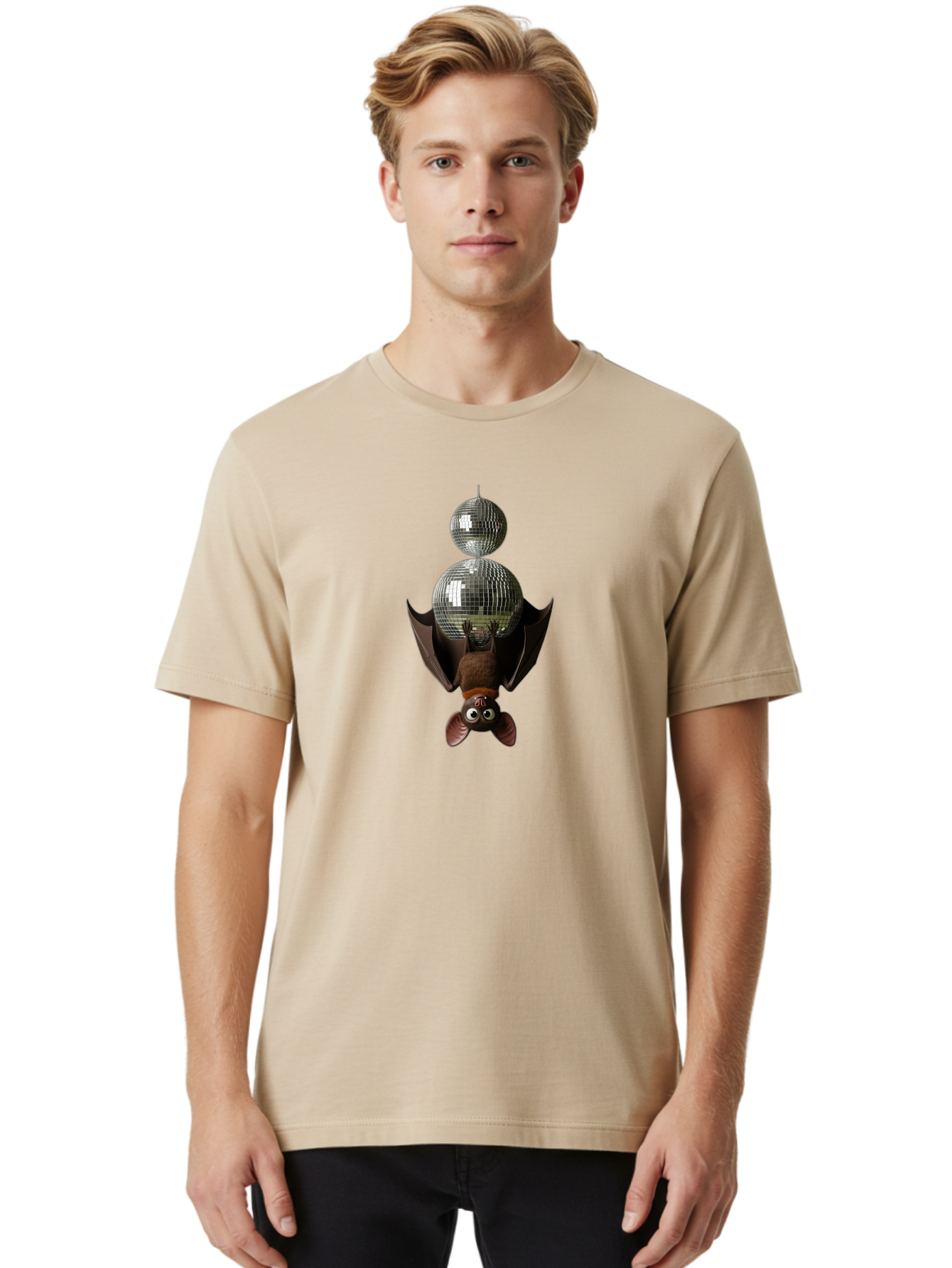 Bat-And-Disco-Balls Men'S Graphic Tee, 100% Cotton, Comfortable Casual Summer Wear, Machine Washable, Vintage Camera, Old Camera, Antique Camera, Black Camera, Classic Photography, Photography Equipment, Nostalgic Device, Film Camera, Baf686