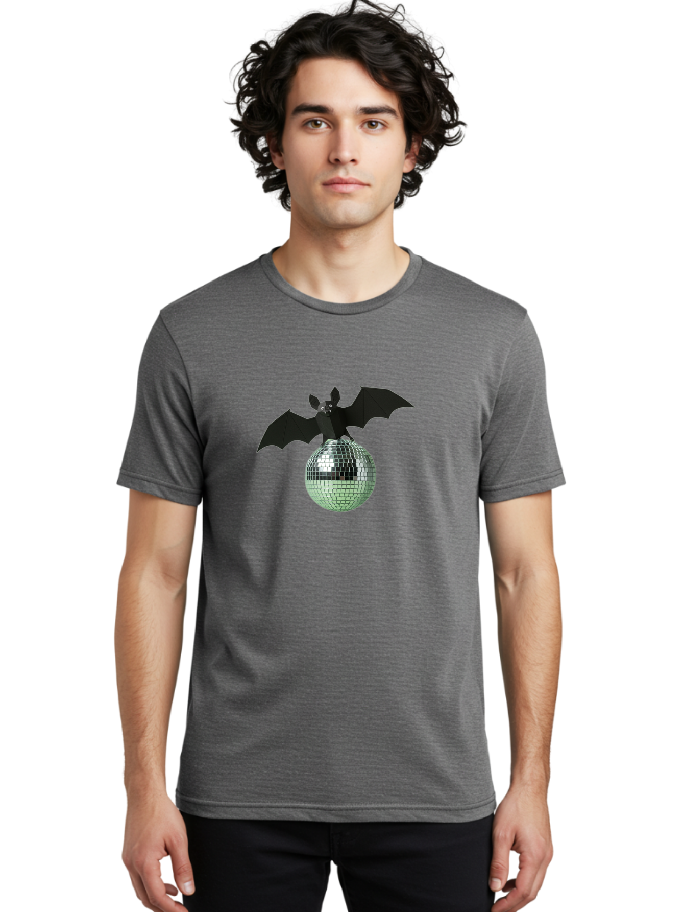 Bat-Disco-Ball-1 Men'S Graphic Tee, 100% Cotton, Comfortable Casual Summer Wear, Machine Washable, Vintage Camera, Old Camera, Antique Camera, Black Camera, Classic Photography, Photography Equipment, Nostalgic Device, Film Camera, Camera Art Baf687