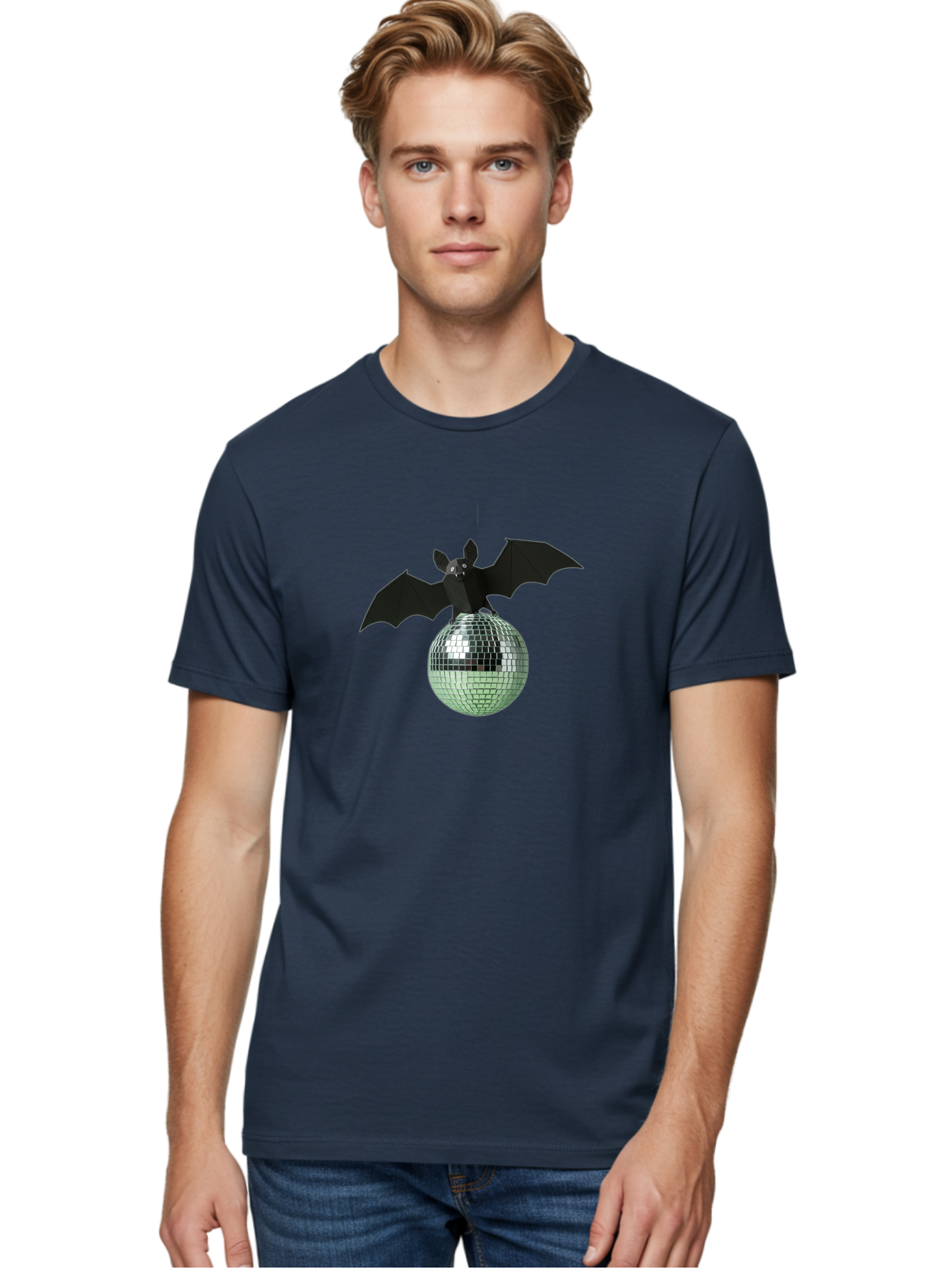 Bat-Disco-Ball-1 Men'S Graphic Tee, 100% Cotton, Comfortable Casual Summer Wear, Machine Washable, Vintage Camera, Old Camera, Antique Camera, Black Camera, Classic Photography, Photography Equipment, Nostalgic Device, Film Camera, Camera Art Baf687