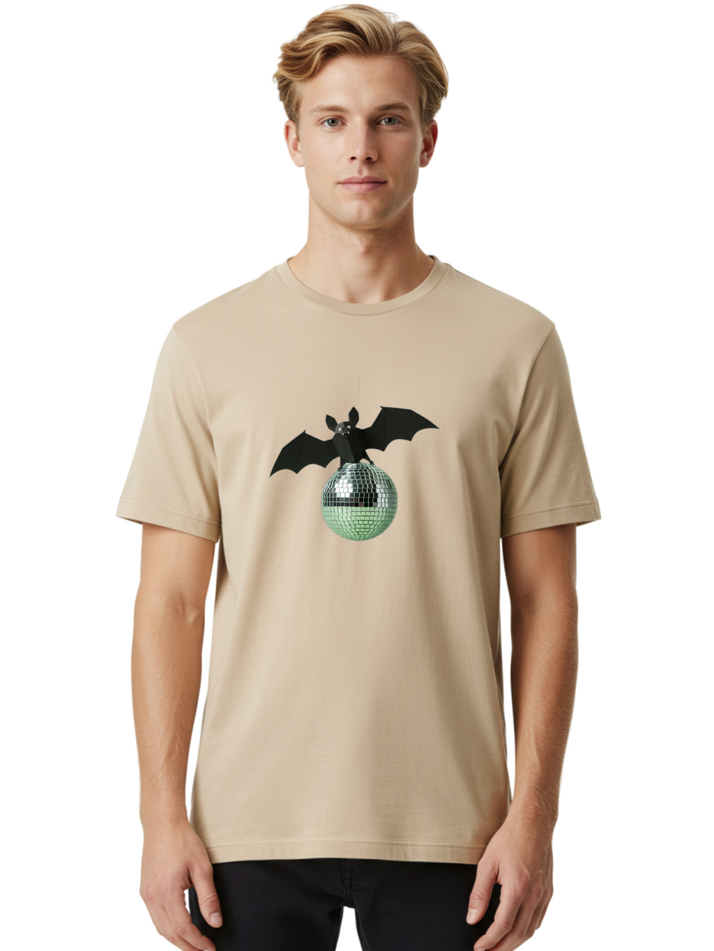 Bat-Disco-Ball-1 Men'S Graphic Tee, 100% Cotton, Comfortable Casual Summer Wear, Machine Washable, Vintage Camera, Old Camera, Antique Camera, Black Camera, Classic Photography, Photography Equipment, Nostalgic Device, Film Camera, Camera Art Baf687