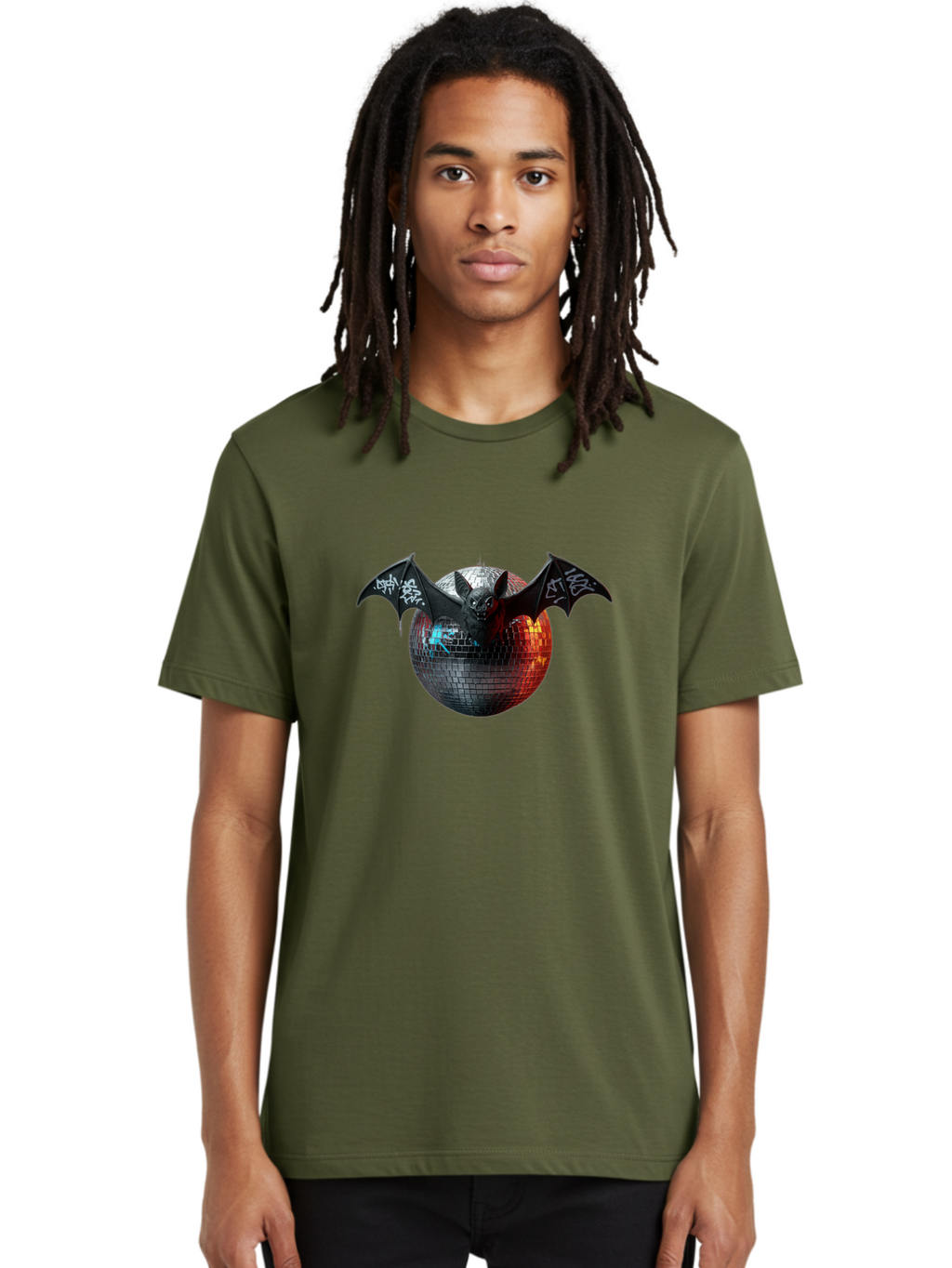 Bat-Disco-Ball-2 Men'S Graphic Tee, 100% Cotton, Comfortable Casual Summer Wear, Machine Washable, Vintage Camera, Old Camera, Antique Camera, Black Camera, Classic Photography, Photography Equipment, Nostalgic Device, Film Camera, Camera Art Baf688