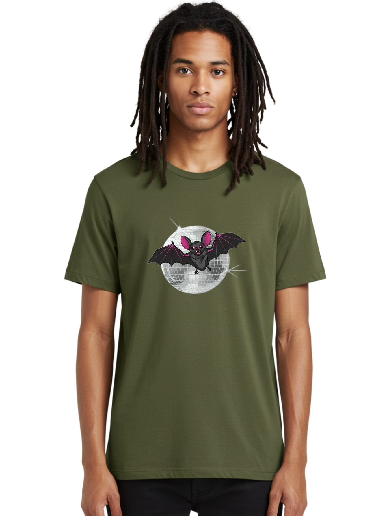 Bat-Disco-Ball-3 Men'S Graphic Tee, 100% Cotton, Comfortable Casual Summer Wear, Machine Washable, Vintage Camera, Old Camera, Antique Camera, Black Camera, Classic Photography, Photography Equipment, Nostalgic Device, Film Camera, Camera Art Baf689