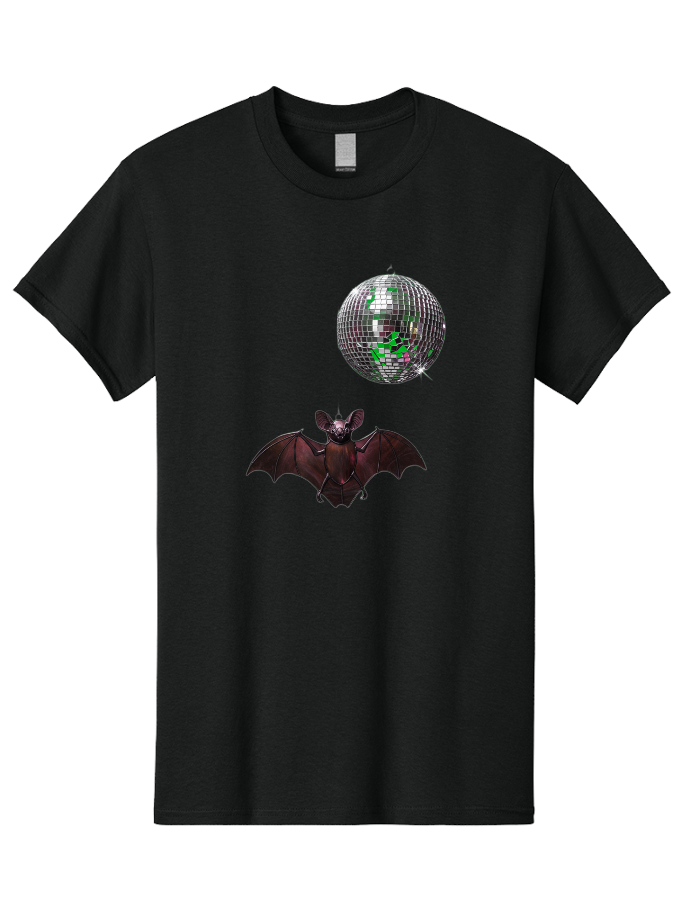 Bat-Disco-Ball Men'S Graphic Tee, 100% Cotton, Comfortable Casual Summer Wear, Machine Washable, Vintage Camera, Old Camera, Antique Camera, Black Camera, Classic Photography, Photography Equipment, Nostalgic Device, Film Camera, Camera Art Baf690
