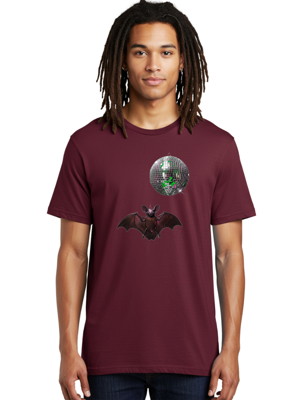 Bat-Disco-Ball Men'S Graphic Tee, 100% Cotton, Comfortable Casual Summer Wear, Machine Washable, Vintage Camera, Old Camera, Antique Camera, Black Camera, Classic Photography, Photography Equipment, Nostalgic Device, Film Camera, Camera Art Baf690