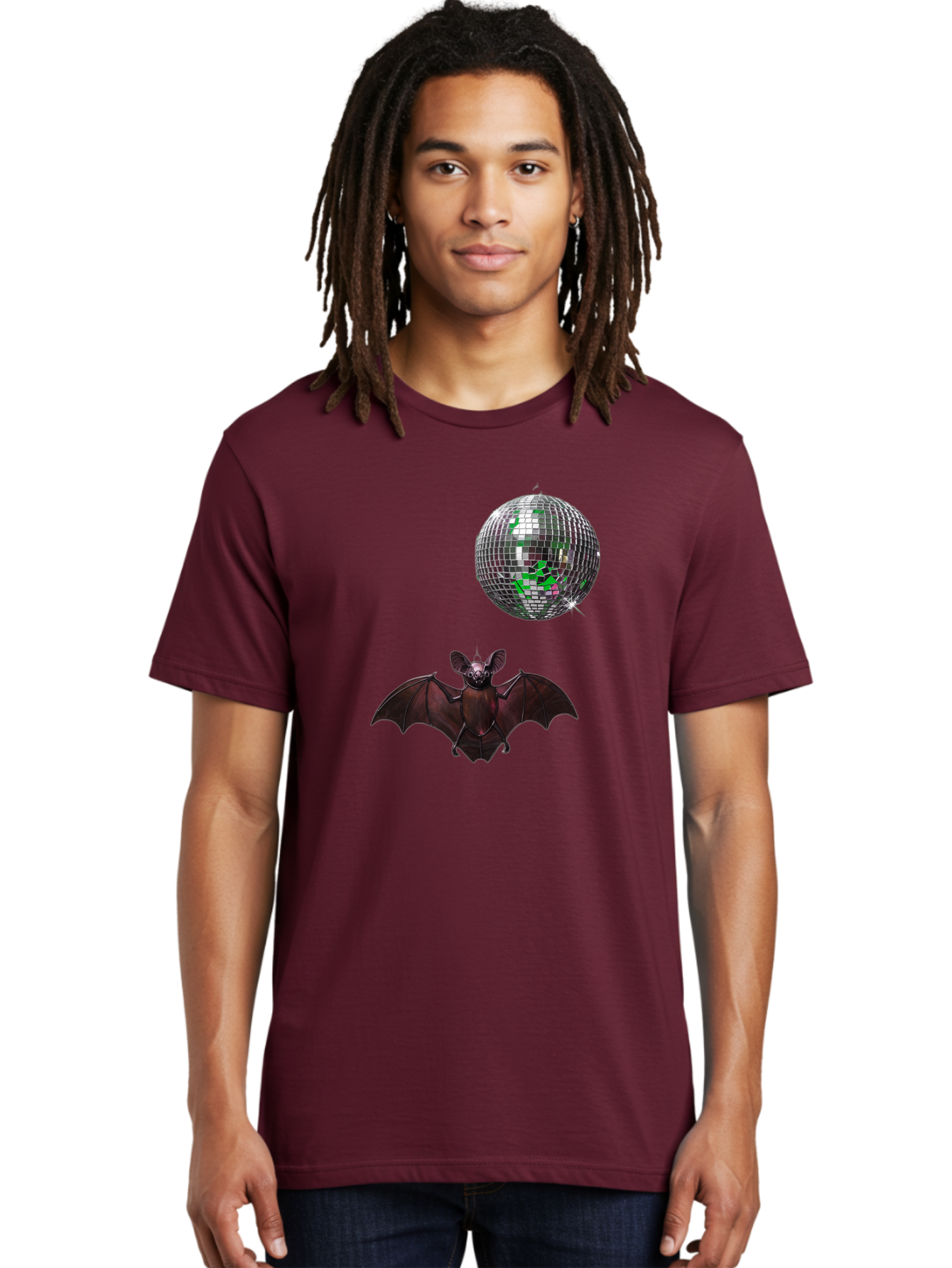 Bat-Disco-Ball Men'S Graphic Tee, 100% Cotton, Comfortable Casual Summer Wear, Machine Washable, Vintage Camera, Old Camera, Antique Camera, Black Camera, Classic Photography, Photography Equipment, Nostalgic Device, Film Camera, Camera Art Baf690