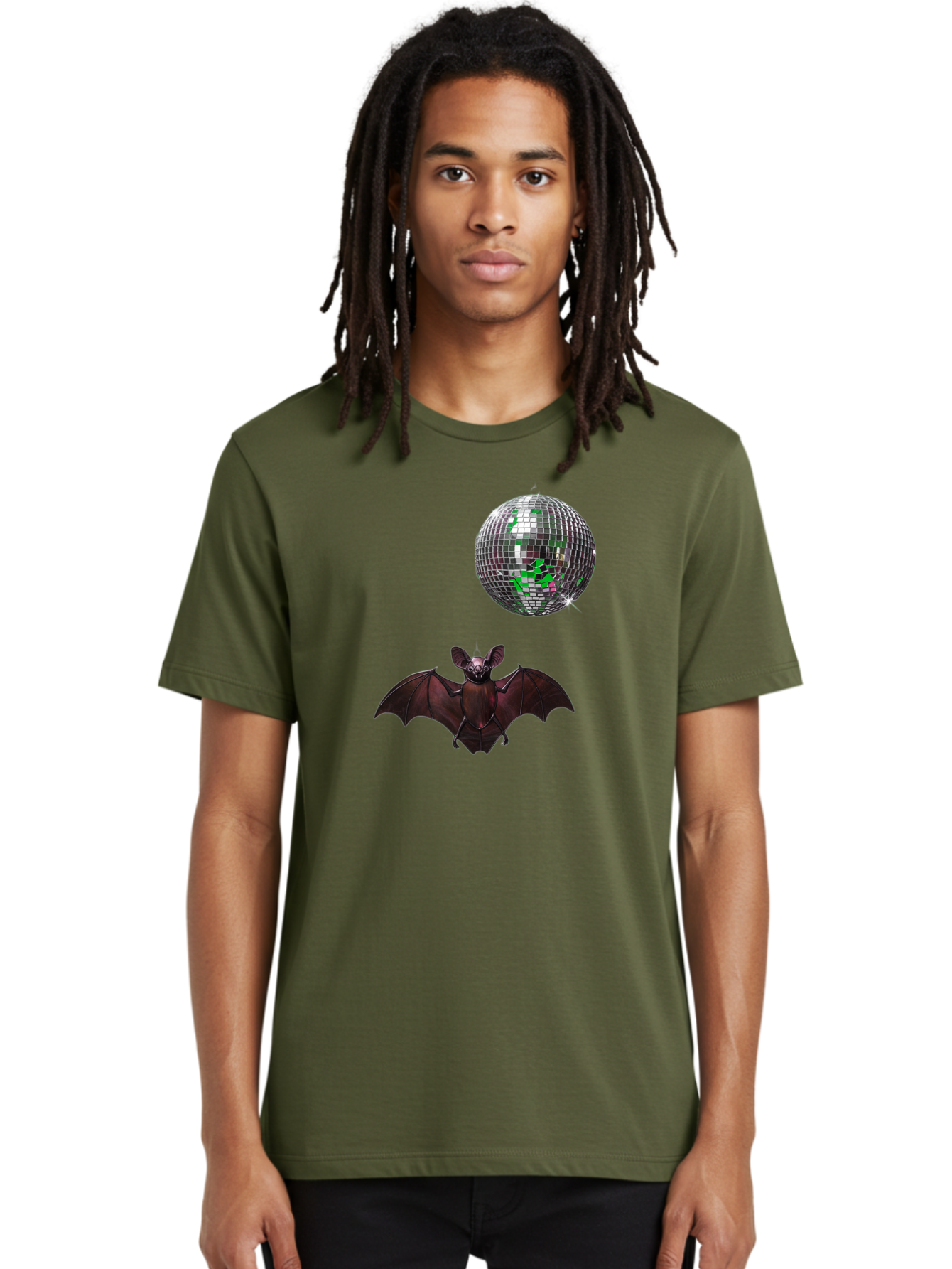 Bat-Disco-Ball Men'S Graphic Tee, 100% Cotton, Comfortable Casual Summer Wear, Machine Washable, Vintage Camera, Old Camera, Antique Camera, Black Camera, Classic Photography, Photography Equipment, Nostalgic Device, Film Camera, Camera Art Baf690