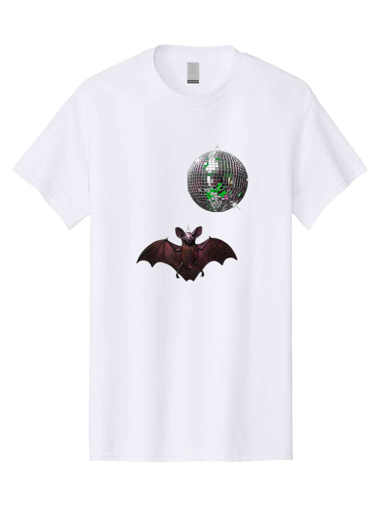 Bat-Disco-Ball Men'S Graphic Tee, 100% Cotton, Comfortable Casual Summer Wear, Machine Washable, Vintage Camera, Old Camera, Antique Camera, Black Camera, Classic Photography, Photography Equipment, Nostalgic Device, Film Camera, Camera Art Baf690