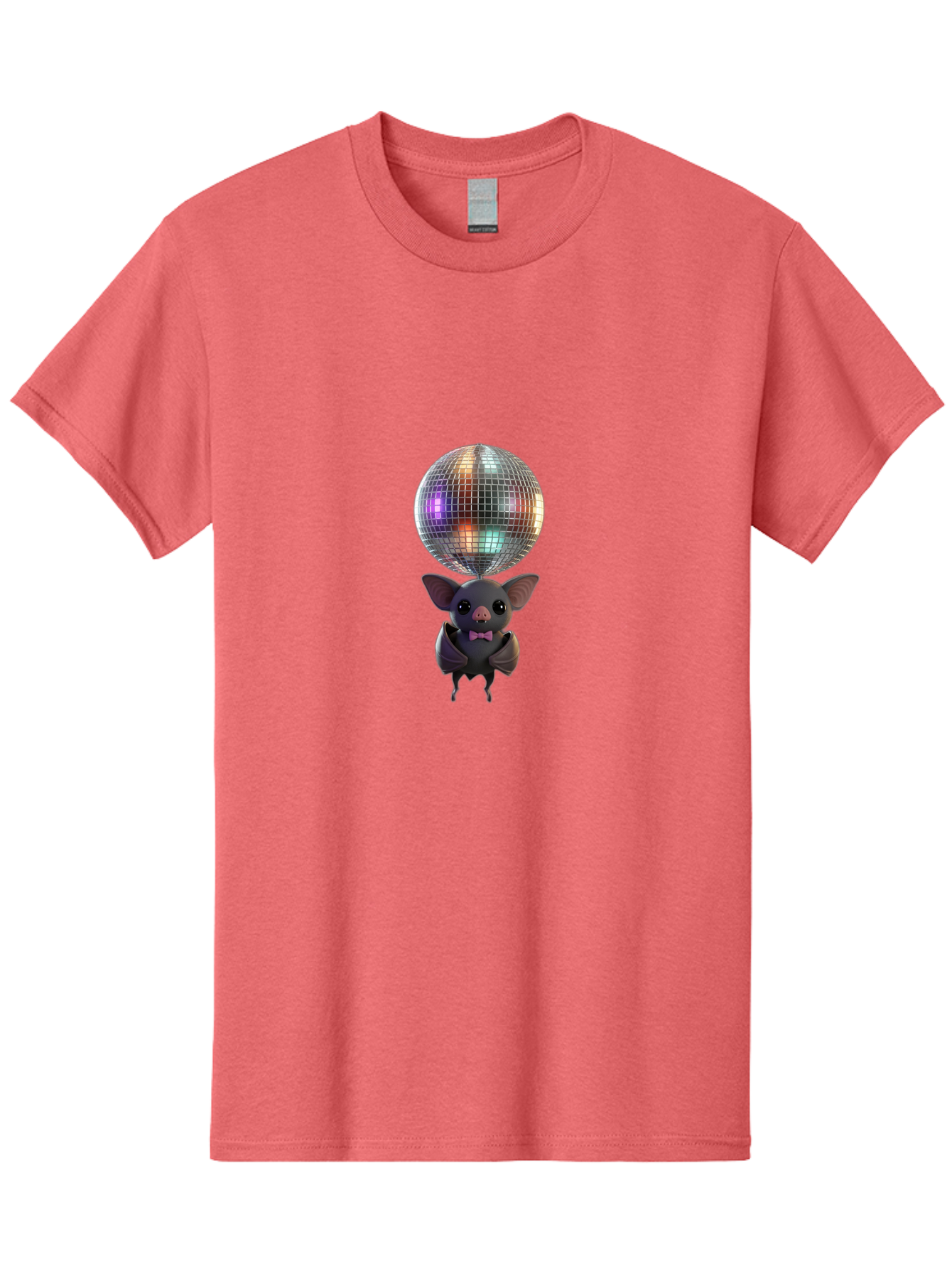 Bat-Holding-Disco-Ball-1 Men'S Graphic Tee, 100% Cotton, Comfortable Casual Summer Wear, Machine Washable, Vintage Camera, Old Camera, Antique Camera, Black Camera, Classic Photography, Photography Equipment, Nostalgic Device, Film Camera, Baf691