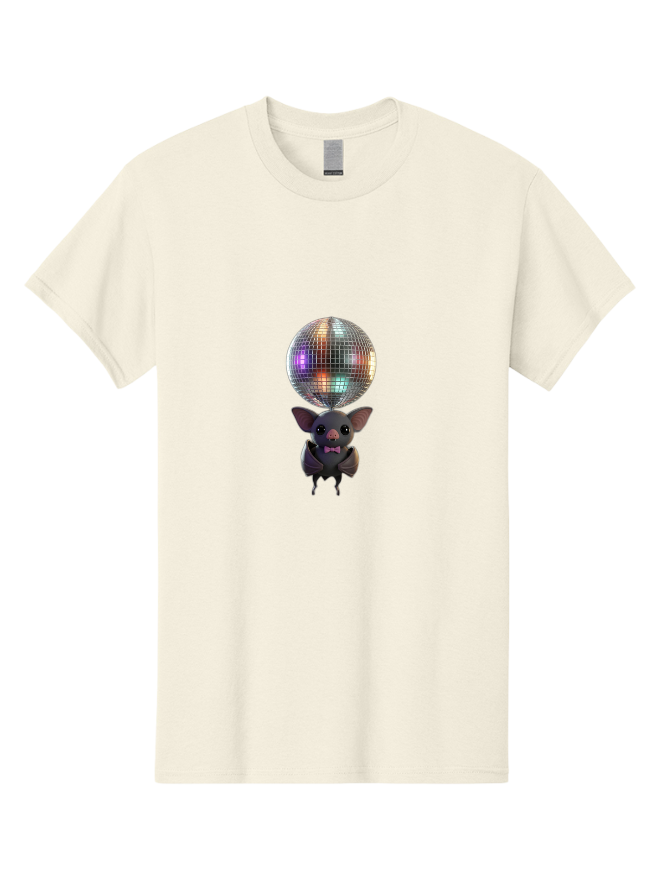 Bat-Holding-Disco-Ball-1 Men'S Graphic Tee, 100% Cotton, Comfortable Casual Summer Wear, Machine Washable, Vintage Camera, Old Camera, Antique Camera, Black Camera, Classic Photography, Photography Equipment, Nostalgic Device, Film Camera, Baf691