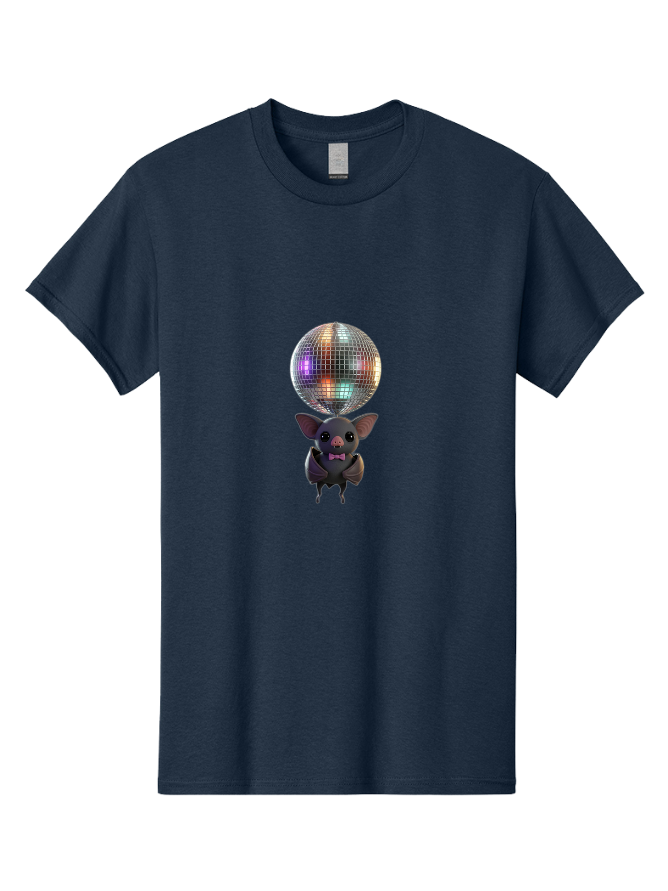 Bat-Holding-Disco-Ball-1 Men'S Graphic Tee, 100% Cotton, Comfortable Casual Summer Wear, Machine Washable, Vintage Camera, Old Camera, Antique Camera, Black Camera, Classic Photography, Photography Equipment, Nostalgic Device, Film Camera, Baf691