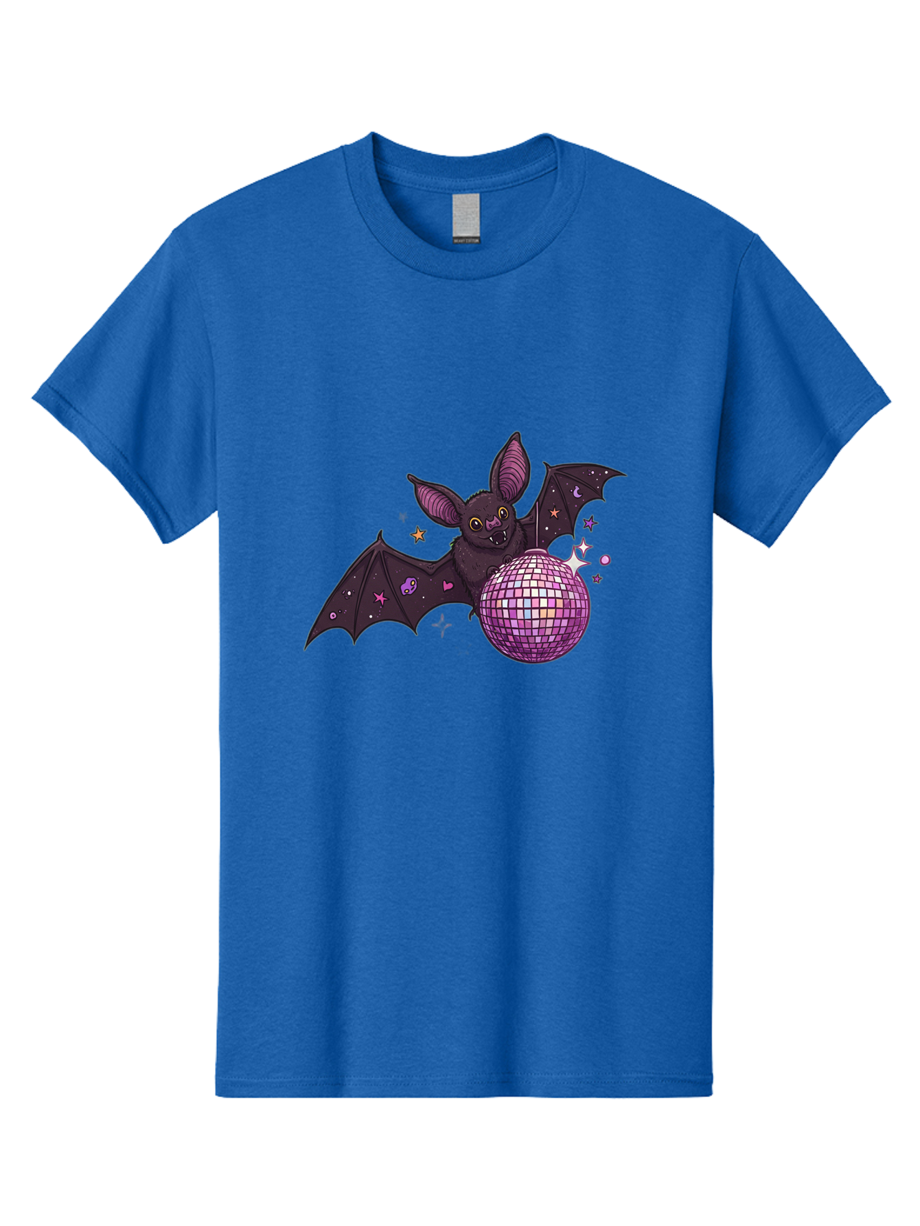 Bat-Holding-Disco-Ball-2 Men'S Graphic Tee, 100% Cotton, Comfortable Casual Summer Wear, Machine Washable, Vintage Camera, Old Camera, Antique Camera, Black Camera, Classic Photography, Photography Equipment, Nostalgic Device, Film Camera, Baf692