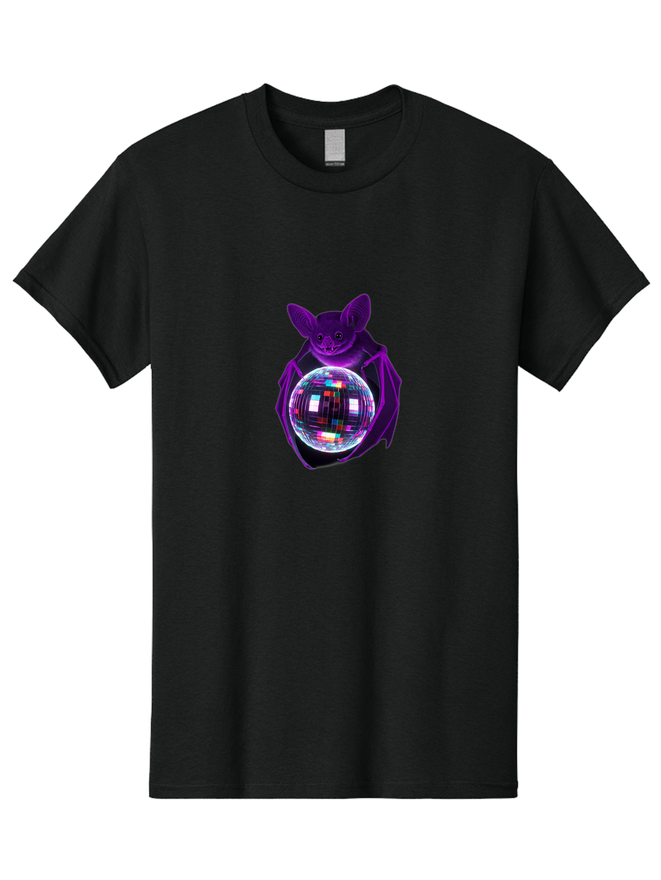 Bat-Holding-Disco-Ball Men'S Graphic Tee, 100% Cotton, Comfortable Casual Summer Wear, Machine Washable, Vintage Camera, Old Camera, Antique Camera, Black Camera, Classic Photography, Photography Equipment, Nostalgic Device, Film Camera, Baf693