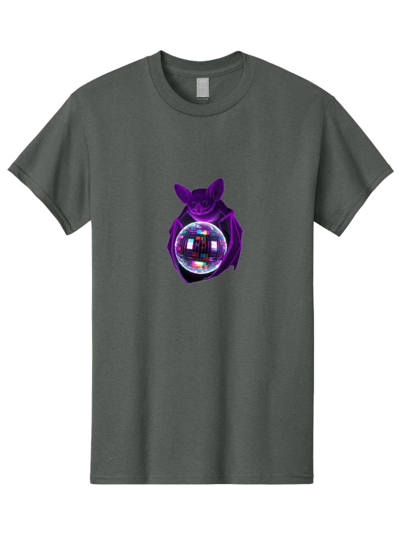 Bat-Holding-Disco-Ball Men'S Graphic Tee, 100% Cotton, Comfortable Casual Summer Wear, Machine Washable, Vintage Camera, Old Camera, Antique Camera, Black Camera, Classic Photography, Photography Equipment, Nostalgic Device, Film Camera, Baf693