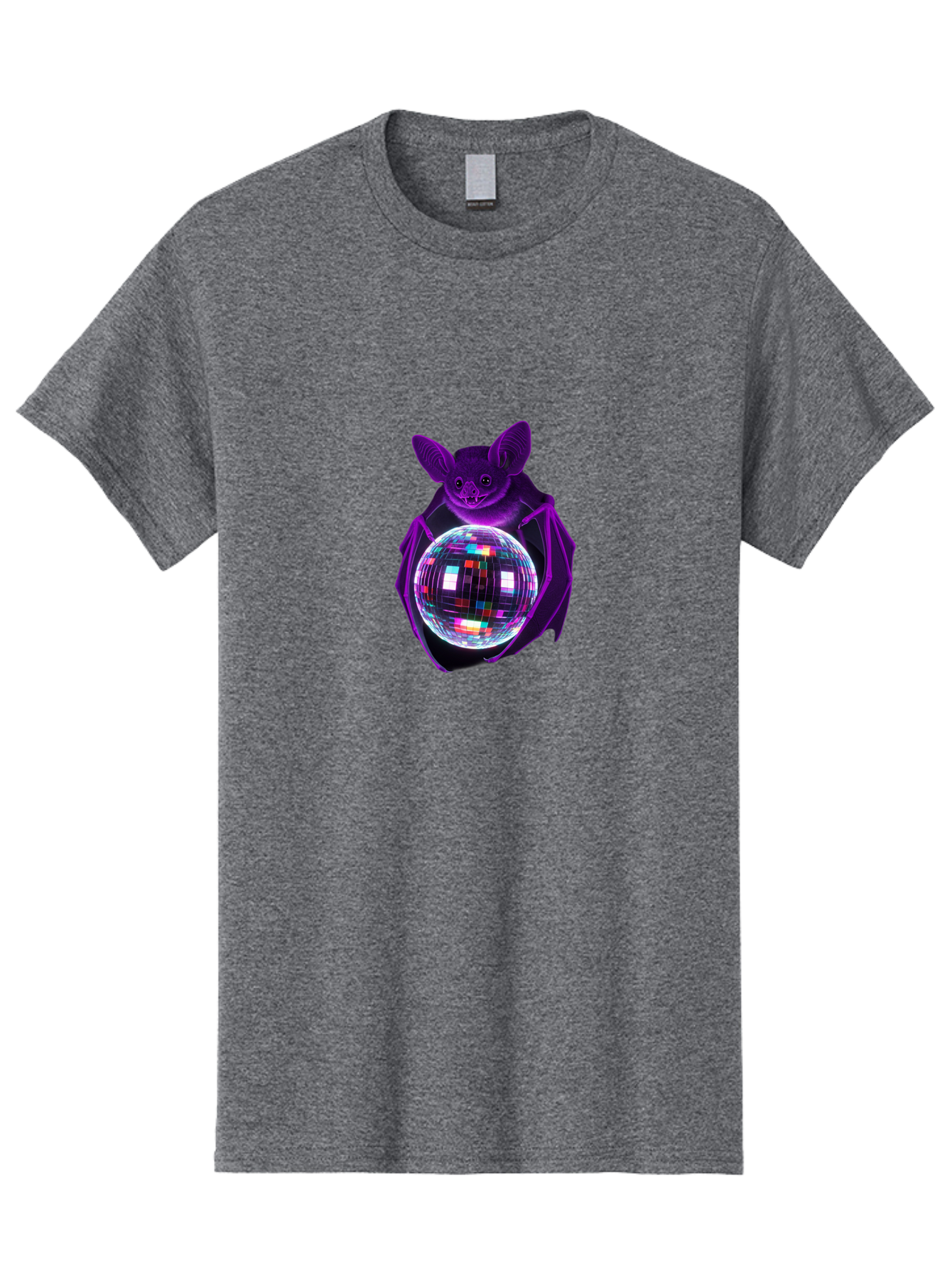 Bat-Holding-Disco-Ball Men'S Graphic Tee, 100% Cotton, Comfortable Casual Summer Wear, Machine Washable, Vintage Camera, Old Camera, Antique Camera, Black Camera, Classic Photography, Photography Equipment, Nostalgic Device, Film Camera, Baf693